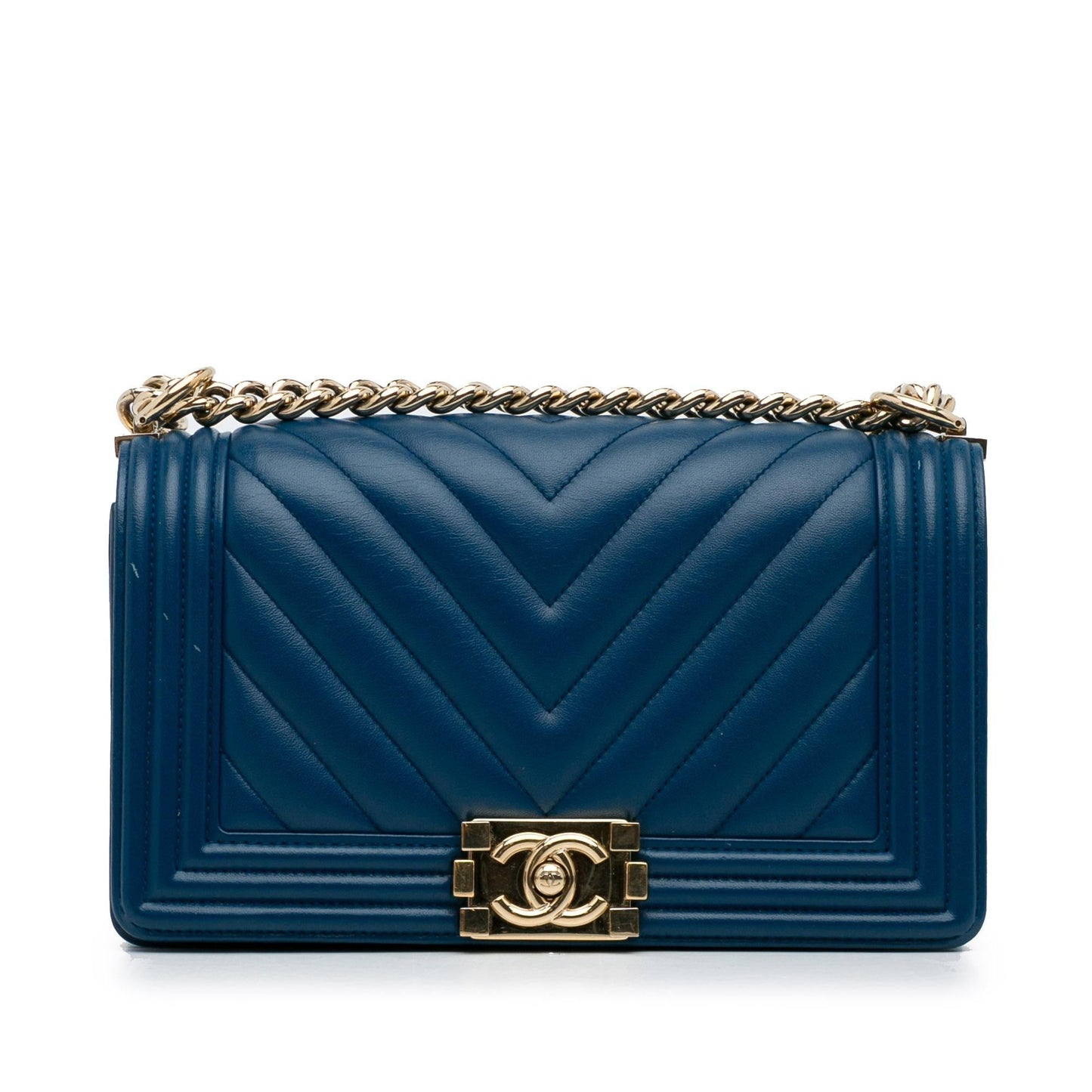 Chanel Calfskin Chevron Boy Flap SHG-L7KEKQ Handbag