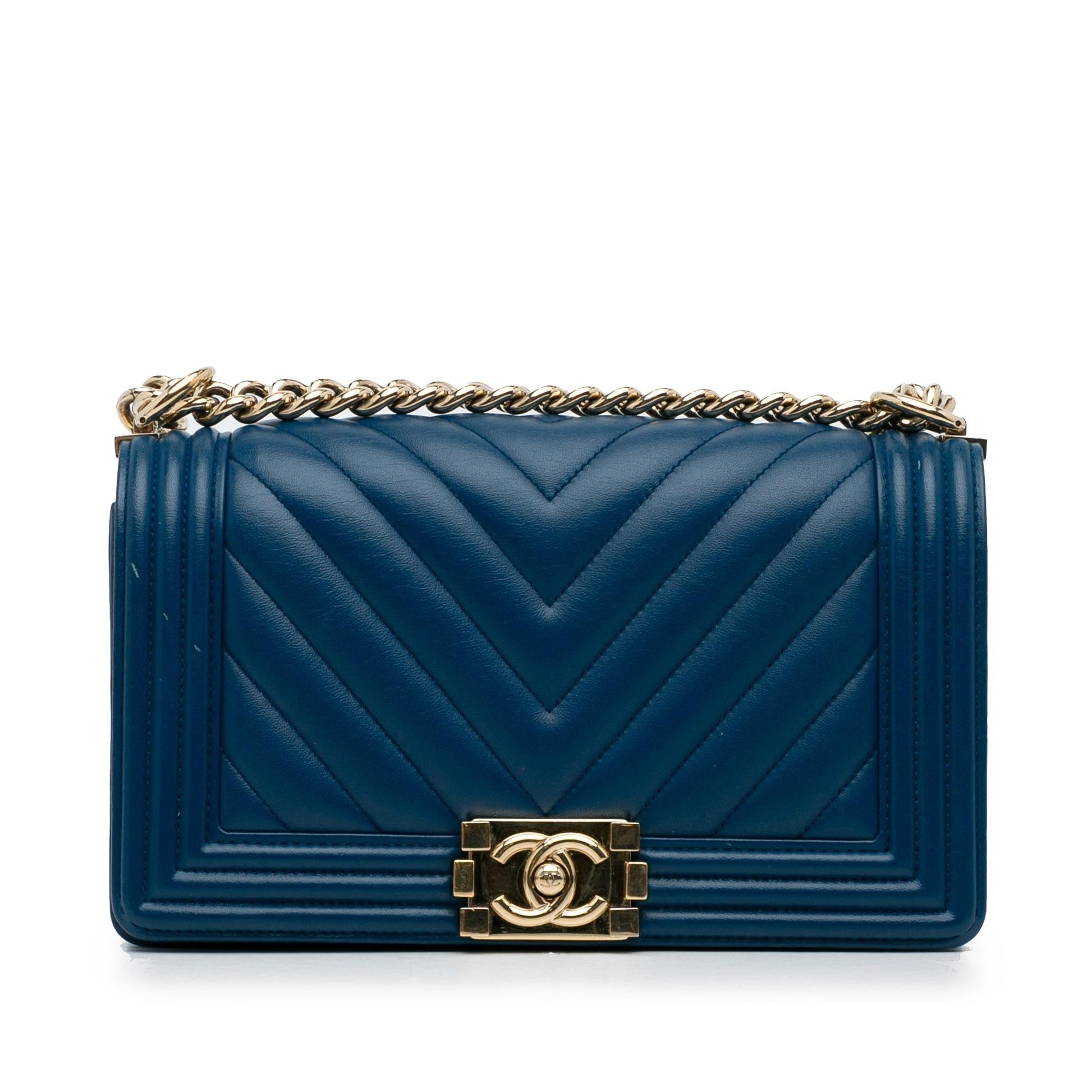 Chanel Calfskin Chevron Boy Flap SHG-L7KEKQ Handbag
