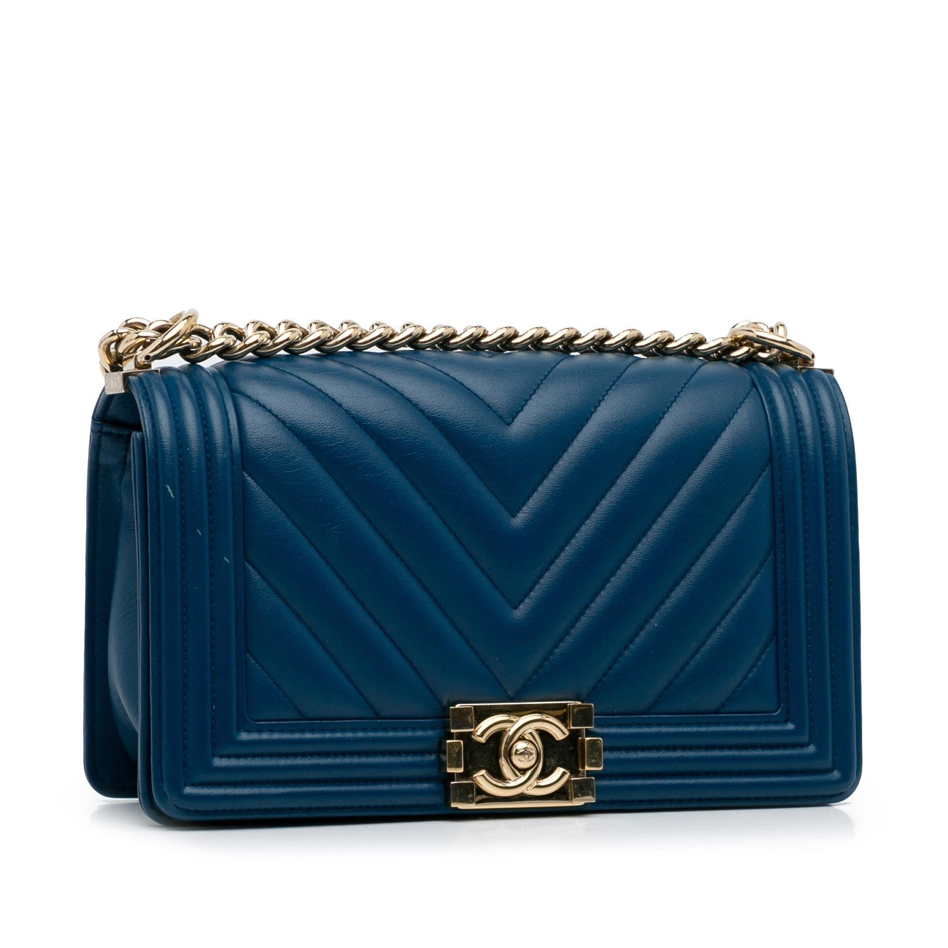 Chanel Calfskin Chevron Boy Flap SHG-L7KEKQ Handbag
