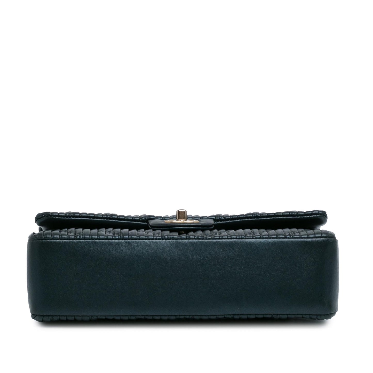 Chanel Calfskin Coco Pleats Double Flap SHG-8NvBoQ Handbag