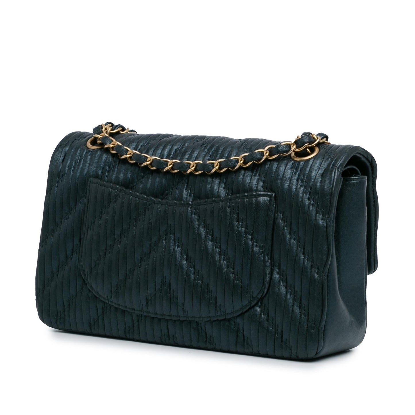Chanel Calfskin Coco Pleats Double Flap SHG-8NvBoQ Handbag