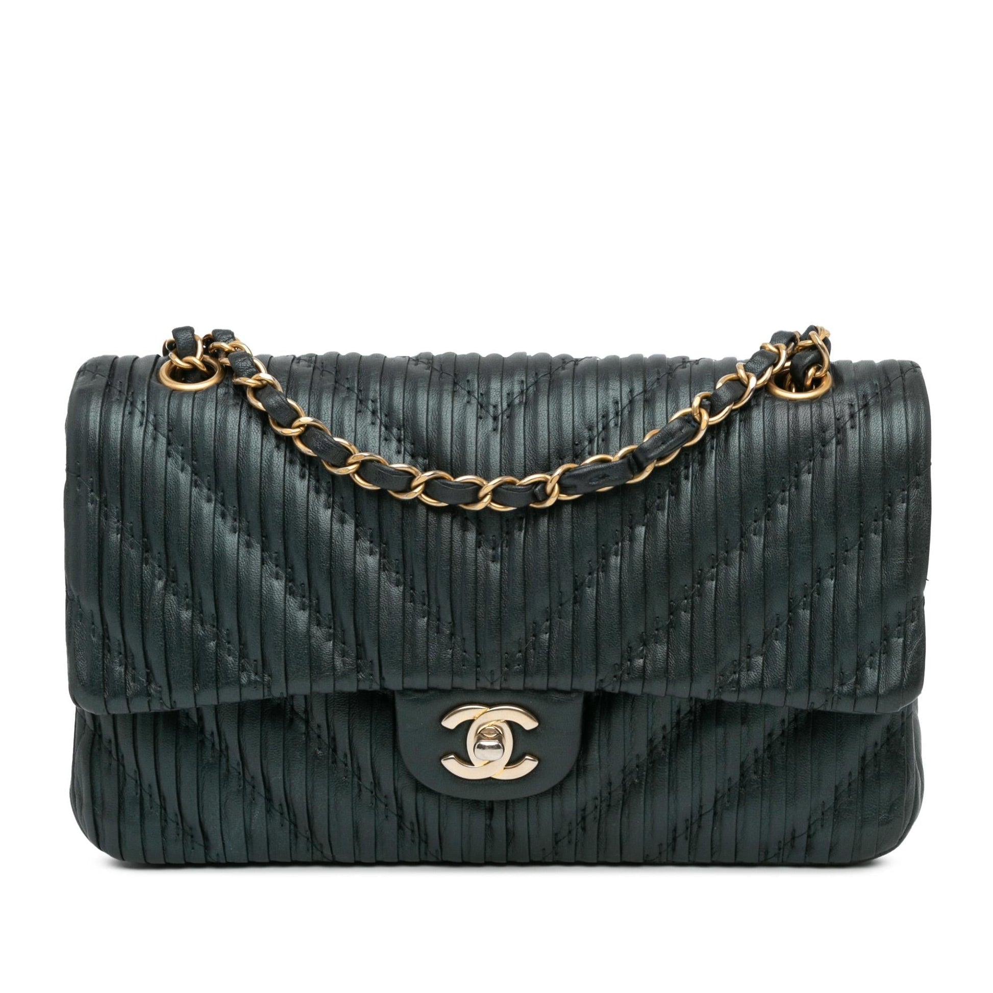 Chanel Calfskin Coco Pleats Double Flap SHG-XXiROs Handbag