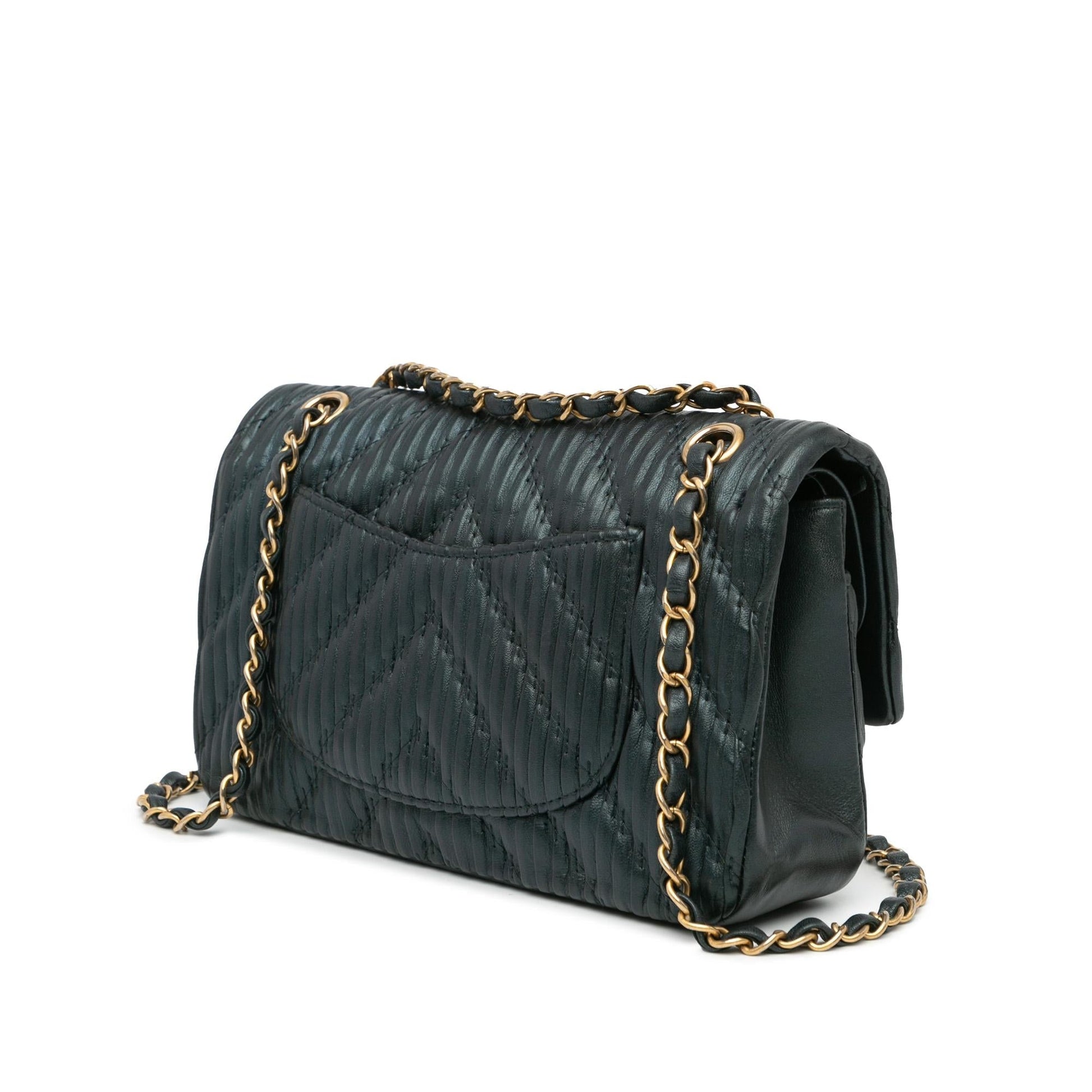 Chanel Calfskin Coco Pleats Double Flap SHG-XXiROs Handbag