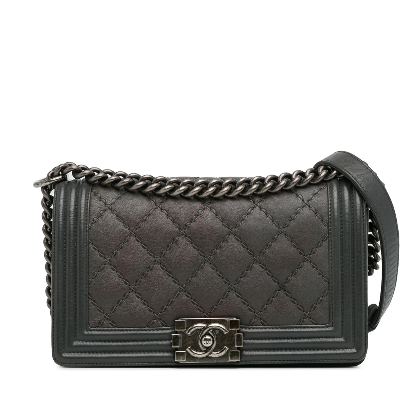 Chanel Calfskin Double Stitch Boy Flap SHG-SofQRy Handbag