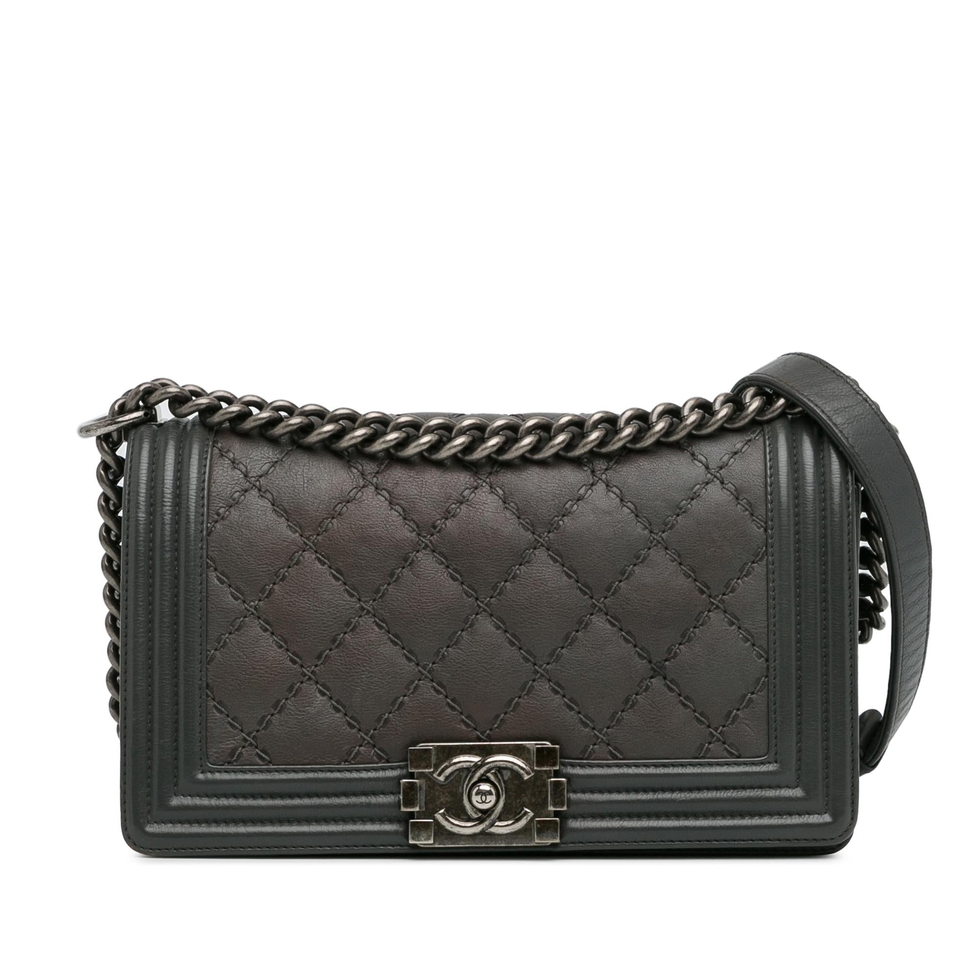 Chanel Calfskin Double Stitch Boy Flap SHG-SofQRy Handbag