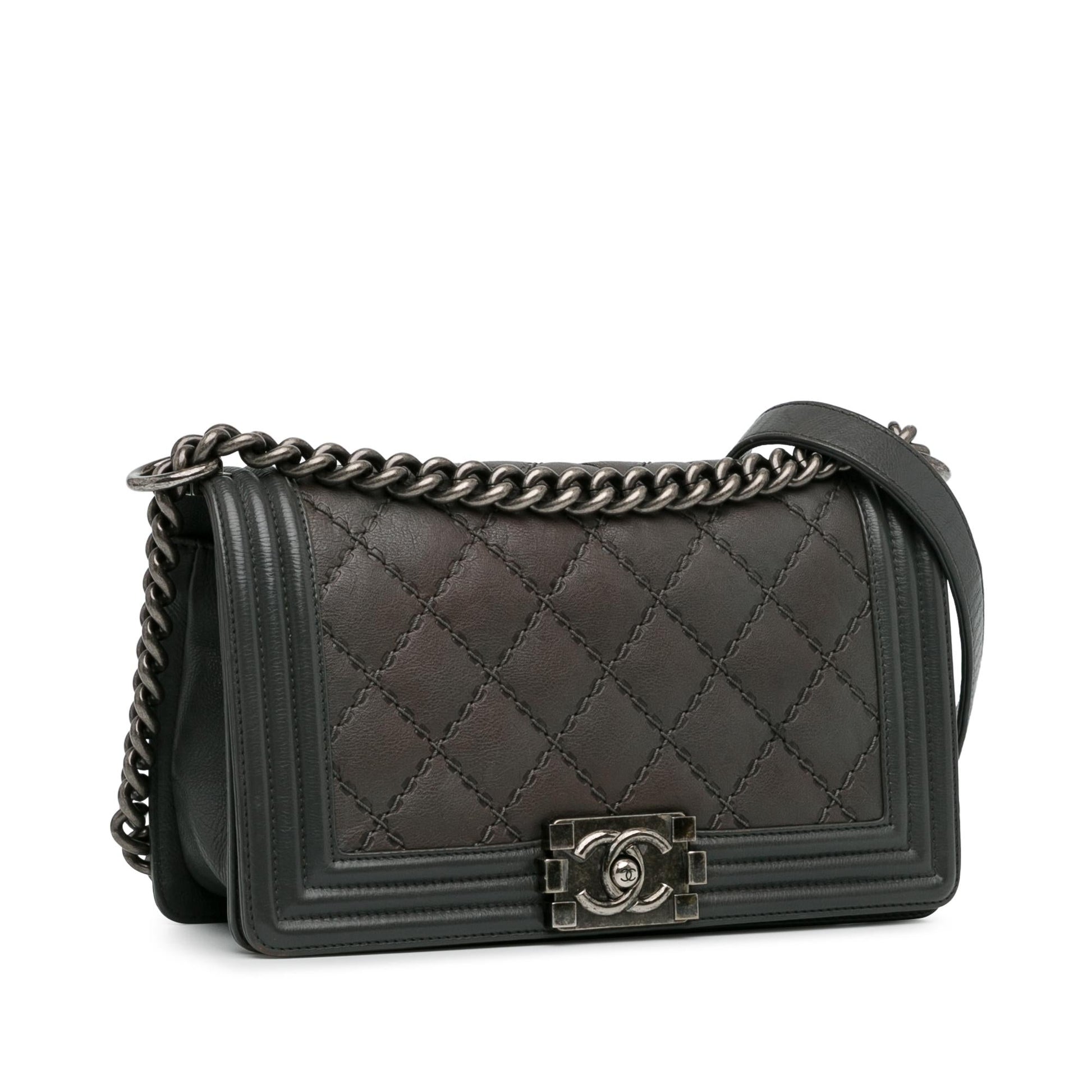 Chanel Calfskin Double Stitch Boy Flap SHG-SofQRy Handbag