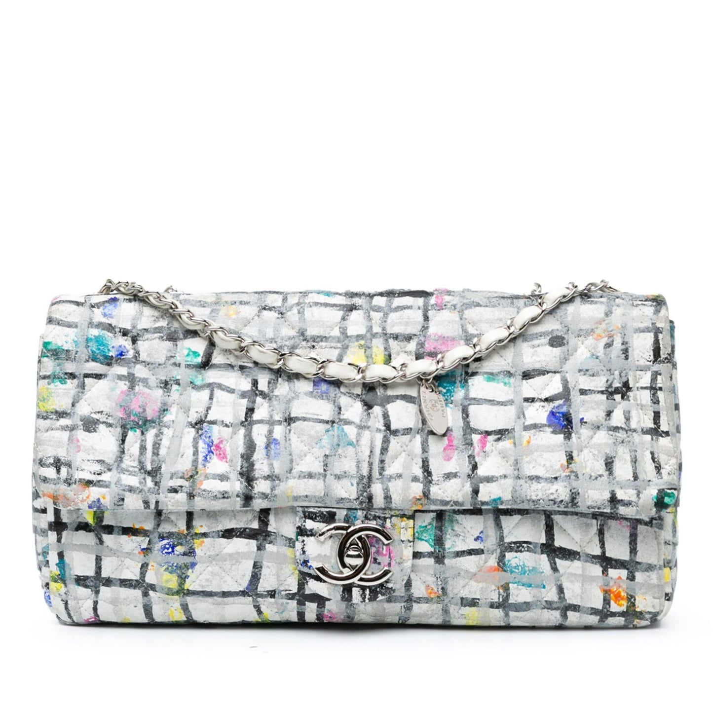 Chanel Calfskin Hand Painted Graffiti Flap Handbag Flap 2