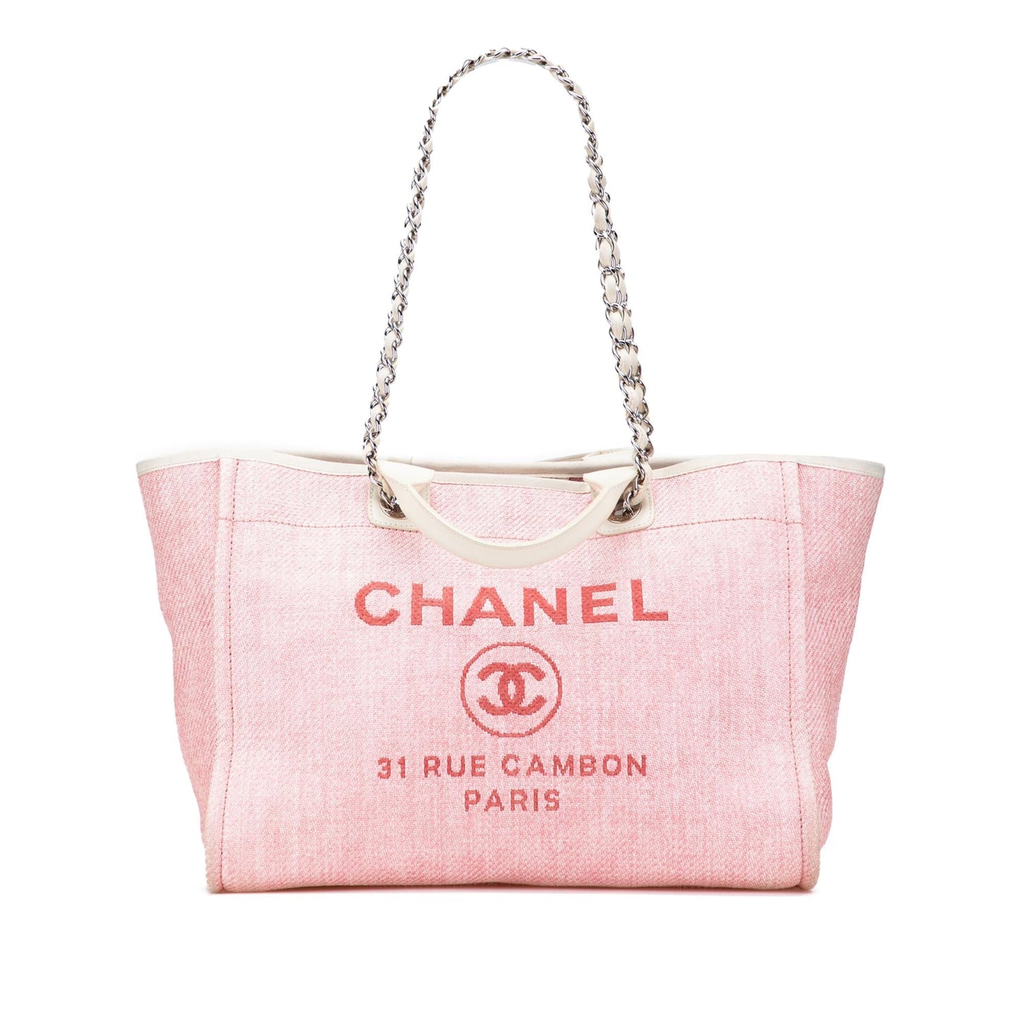 Chanel Deauville Satchel Canvas Satchel Bag
