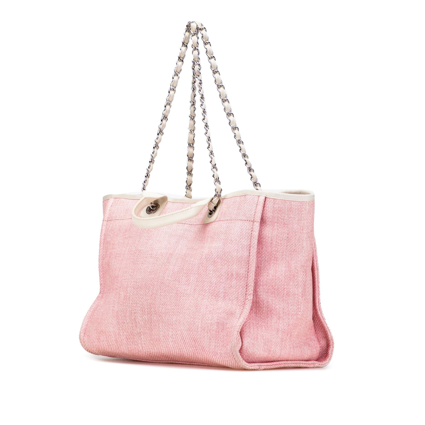 Chanel Deauville Satchel Canvas Satchel Bag