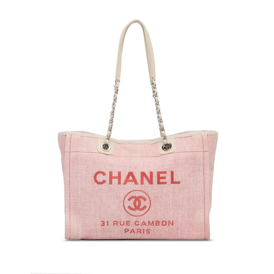 Chanel Deauville SHG-6SPuzp Canvas Tote Bag