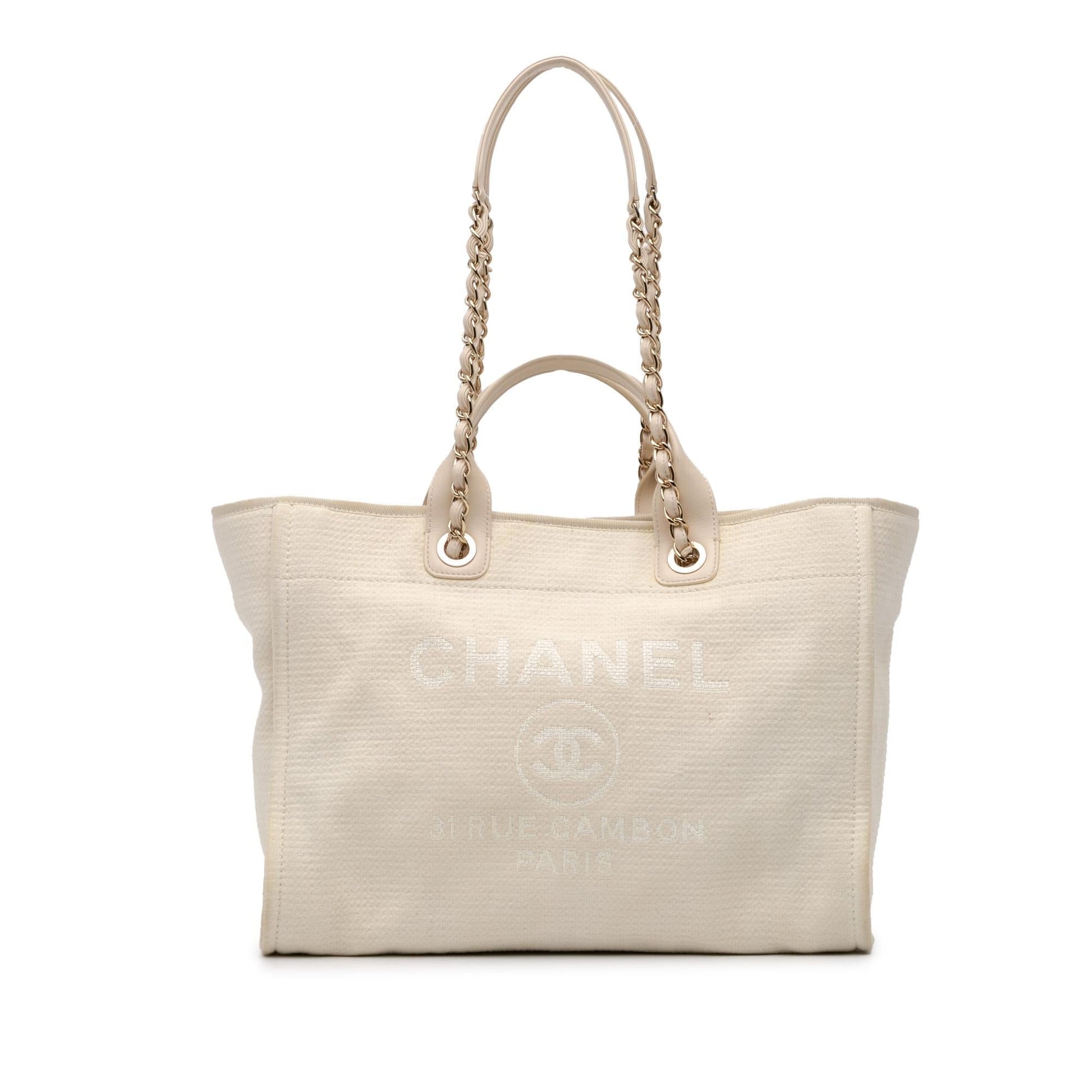 Chanel Deauville Canvas Tote Bag Deauville Tote