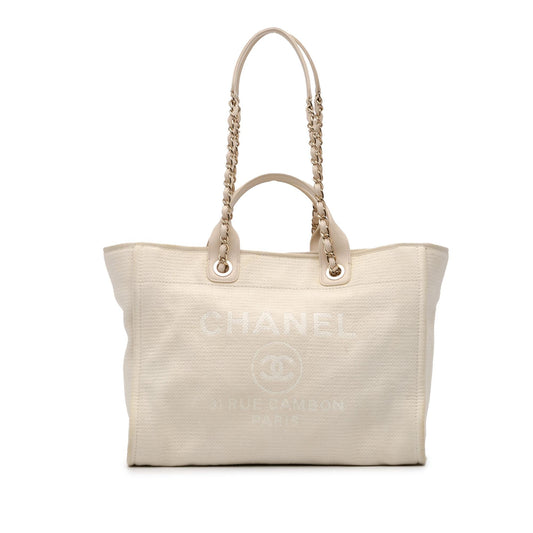Chanel Deauville Canvas Tote Bag Deauville Tote