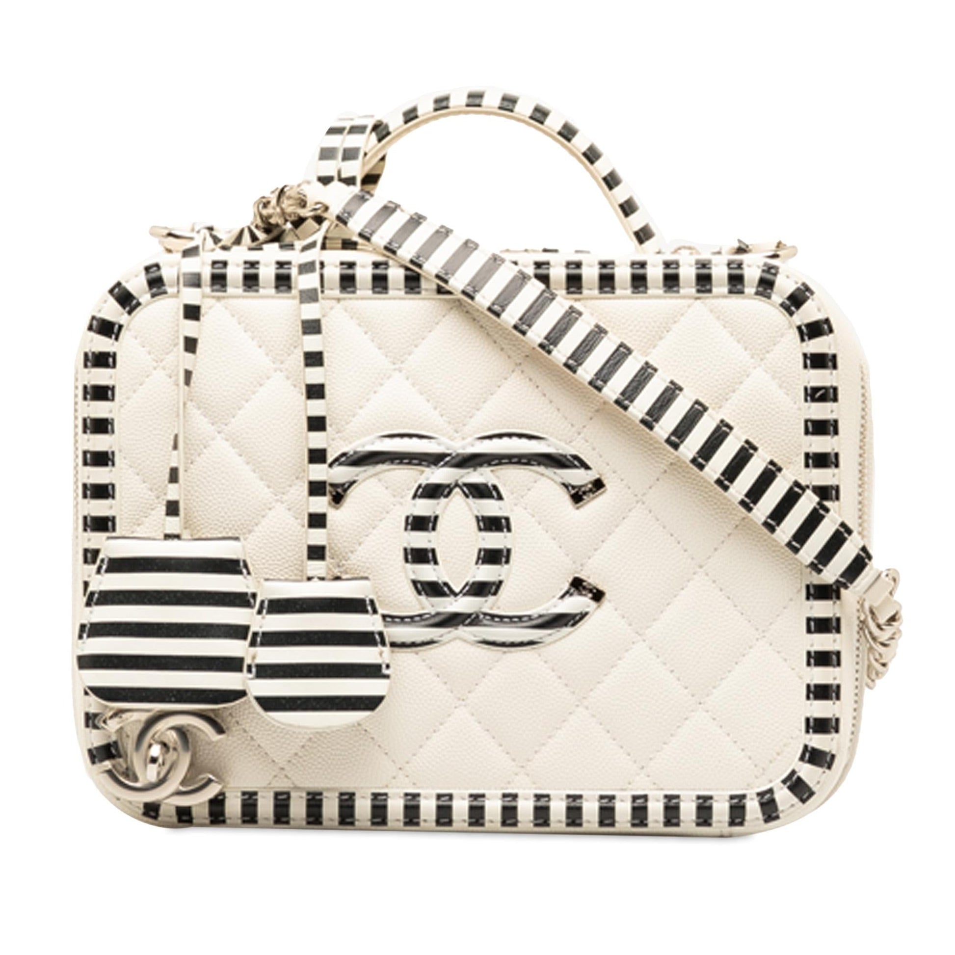 Chanel Medium Caviar Cc Filigree Vanity Case (Shg-Hpgdyu) Bag