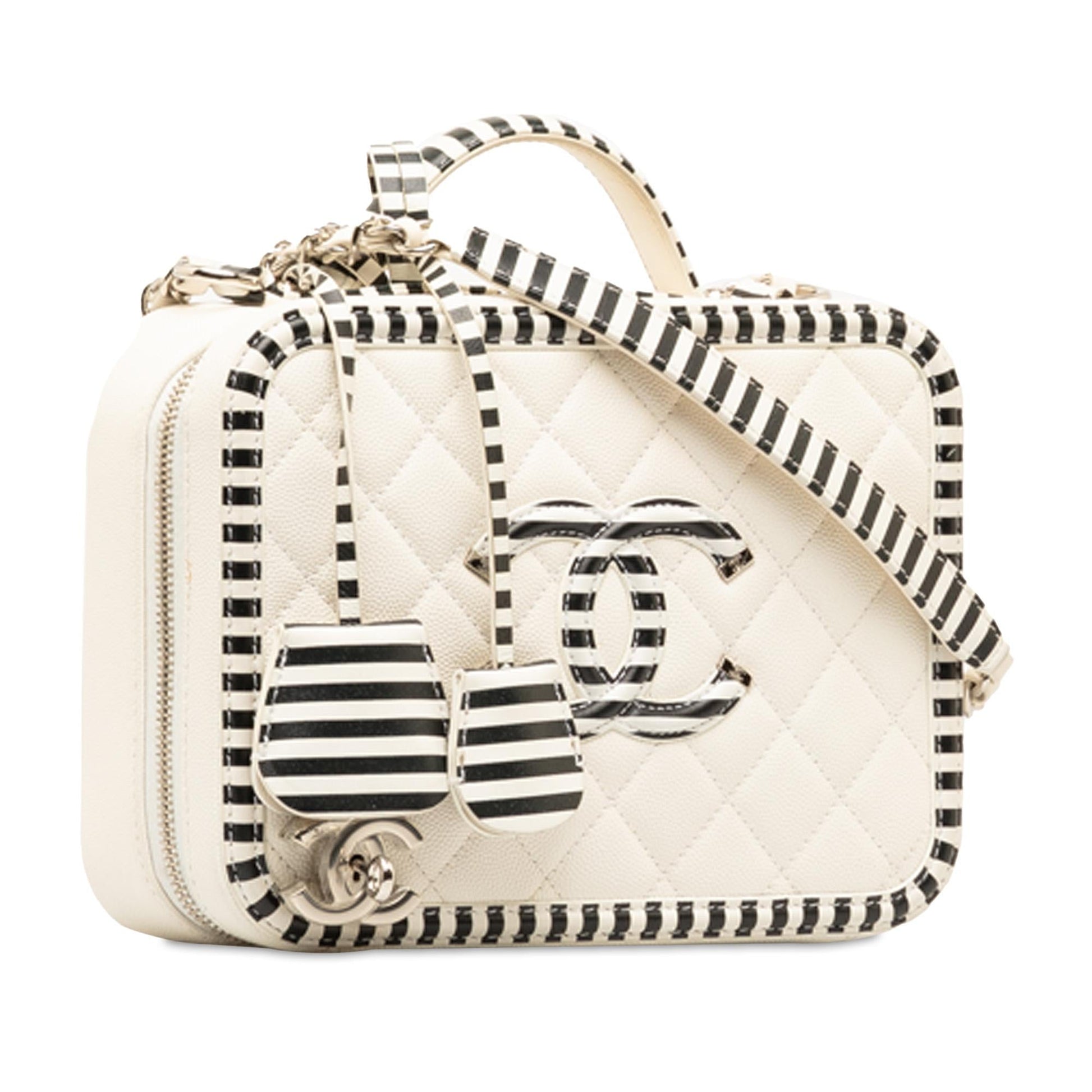 Chanel Medium Caviar Cc Filigree Vanity Case (Shg-Hpgdyu) Bag
