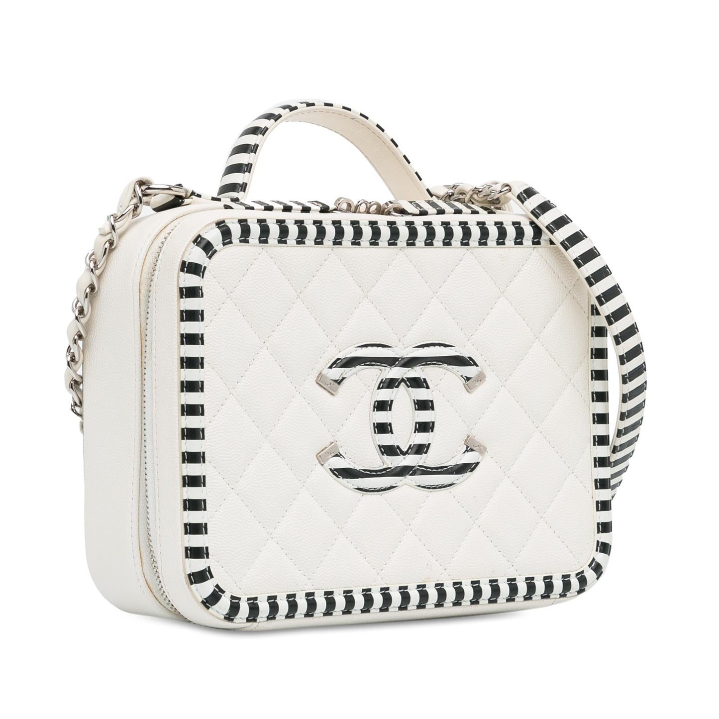 Chanel Medium Caviar Cc Filigree Vanity Case (Shg-Aplasu) Bag