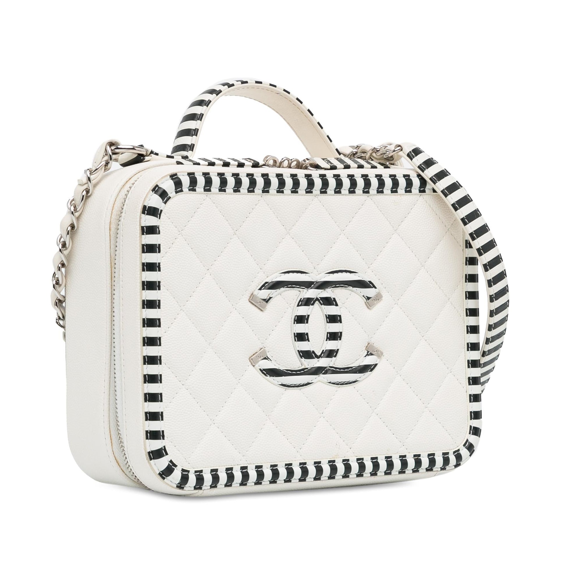 Chanel Medium Caviar Cc Filigree Vanity Case (Shg-Aplasu) Bag
