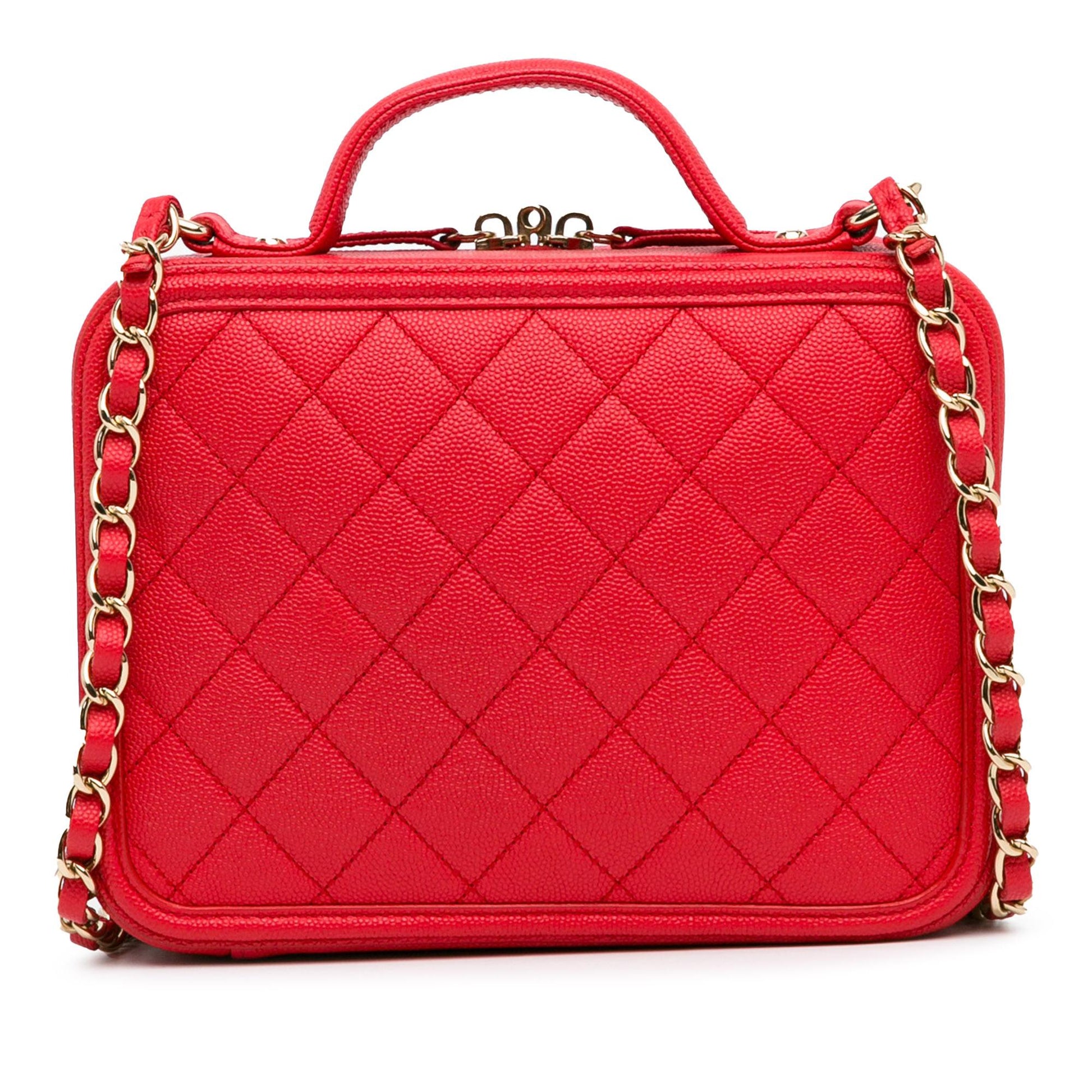 Chanel Medium Caviar Cc Filigree Vanity Case (Shg-Pbf0T7) Bag
