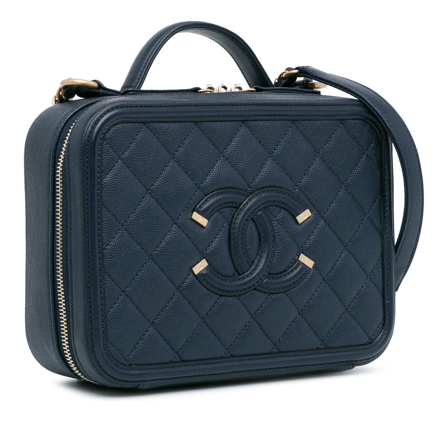 Chanel Medium Caviar Cc Filigree Vanity Case (Shg-1Tdpwa) Bag