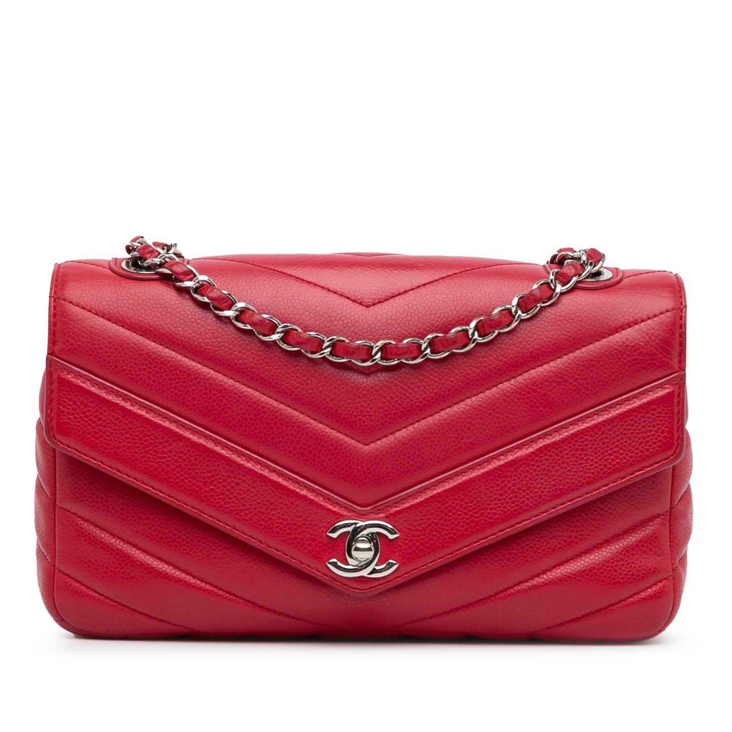 Chanel Medium Caviar Chevron Data Center Envelope Flap (Shg-Pzy6Wx) Bag
