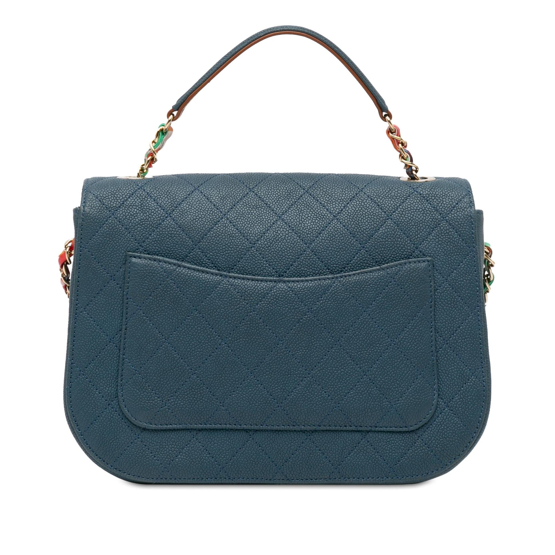 Chanel Medium Caviar Paris Cuba Thread Around Flap (SHG-iQuY2B)