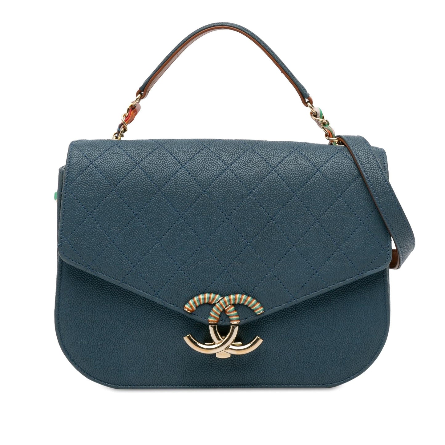 Chanel Medium Caviar Paris Cuba Thread Around Flap (Shg-Iquy2B) Bag