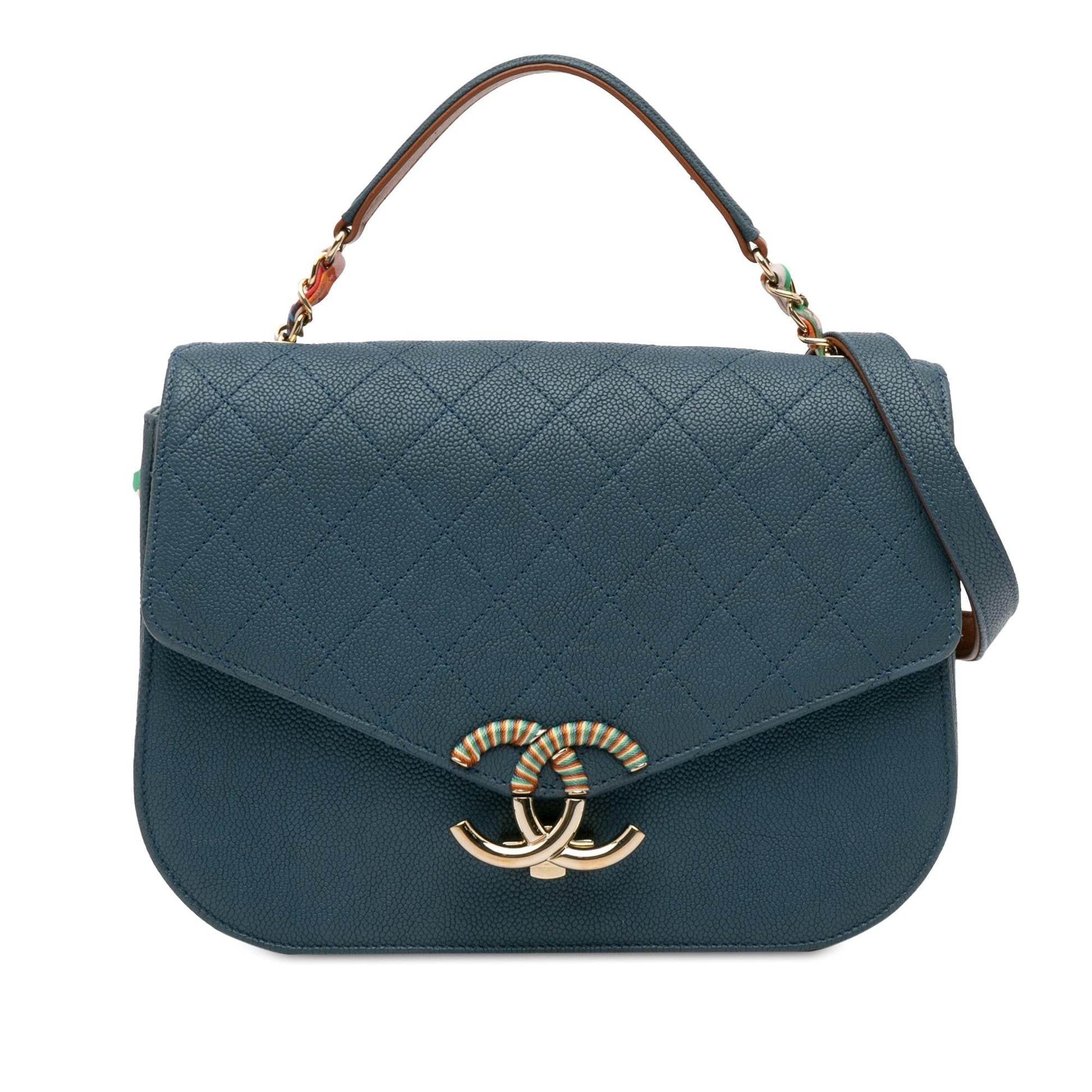 Chanel Medium Caviar Paris Cuba Thread Around Flap (Shg-Iquy2B) Bag