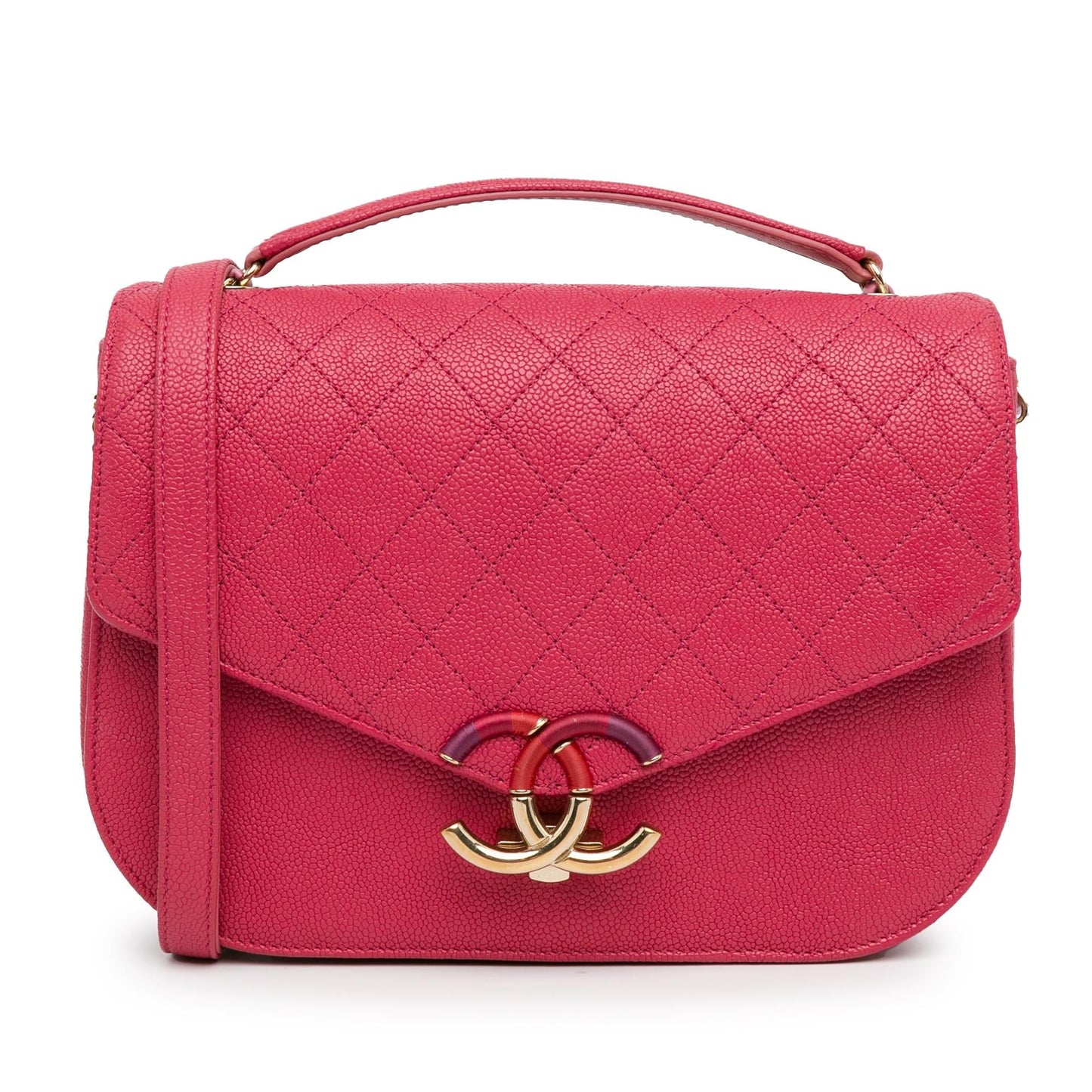 Chanel Caviar Paris Cuba Thread Around Flap Handbag Shg Nmjwmk