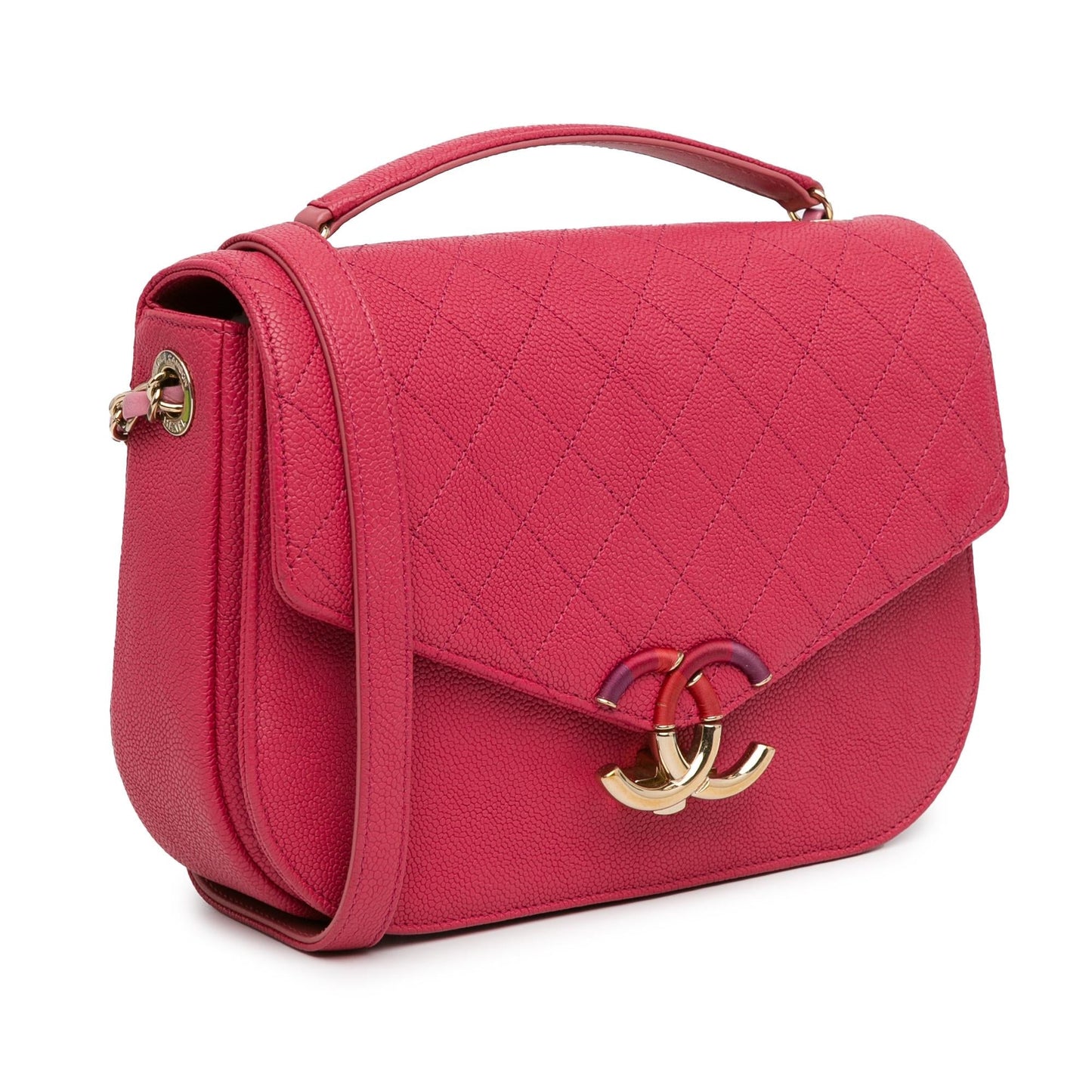 Chanel Caviar Paris Cuba Thread Around Flap Handbag Shg Nmjwmk