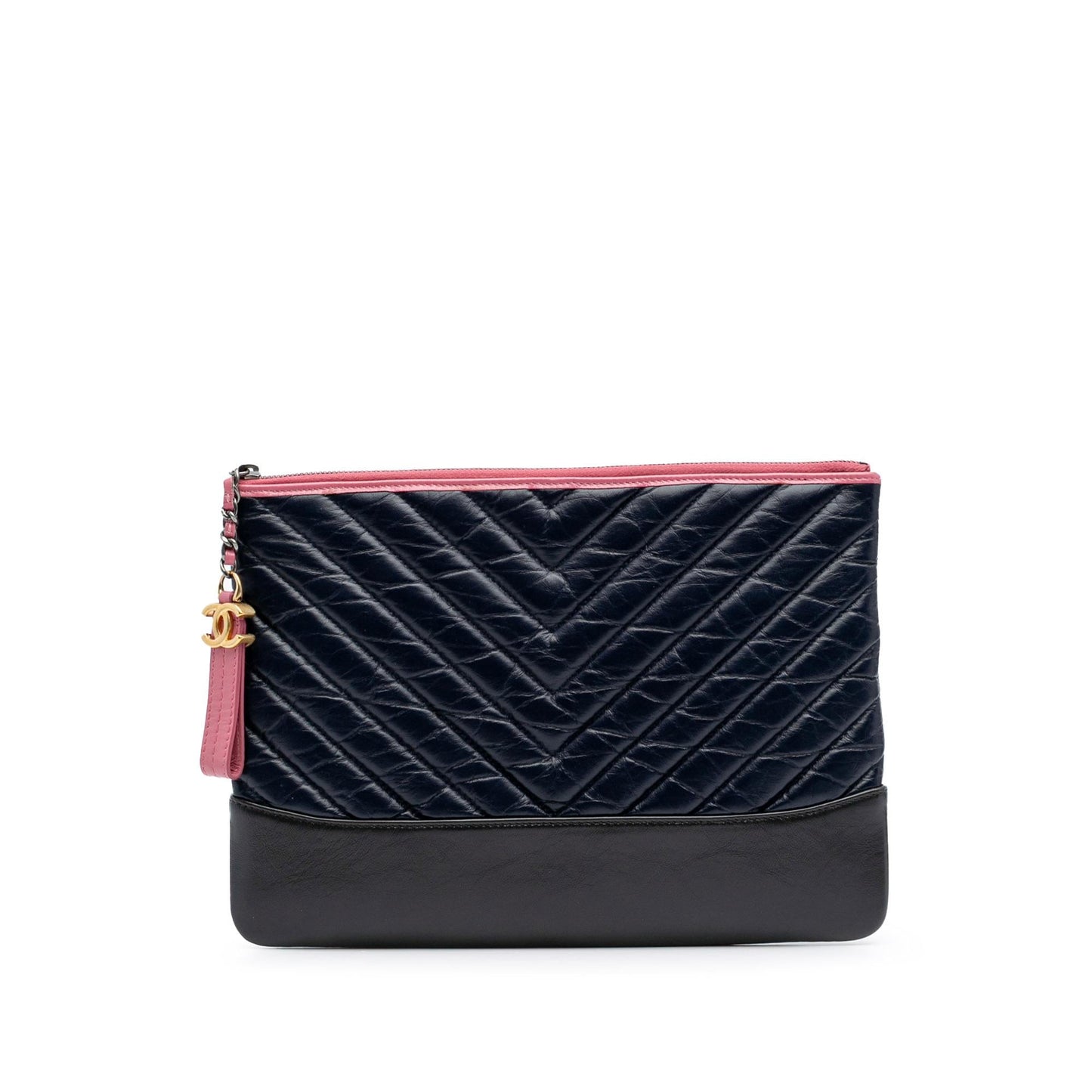 Chanel Chevron Aged Calfskin Gabrielle Cosmetic Clutch Bag Clutch 1