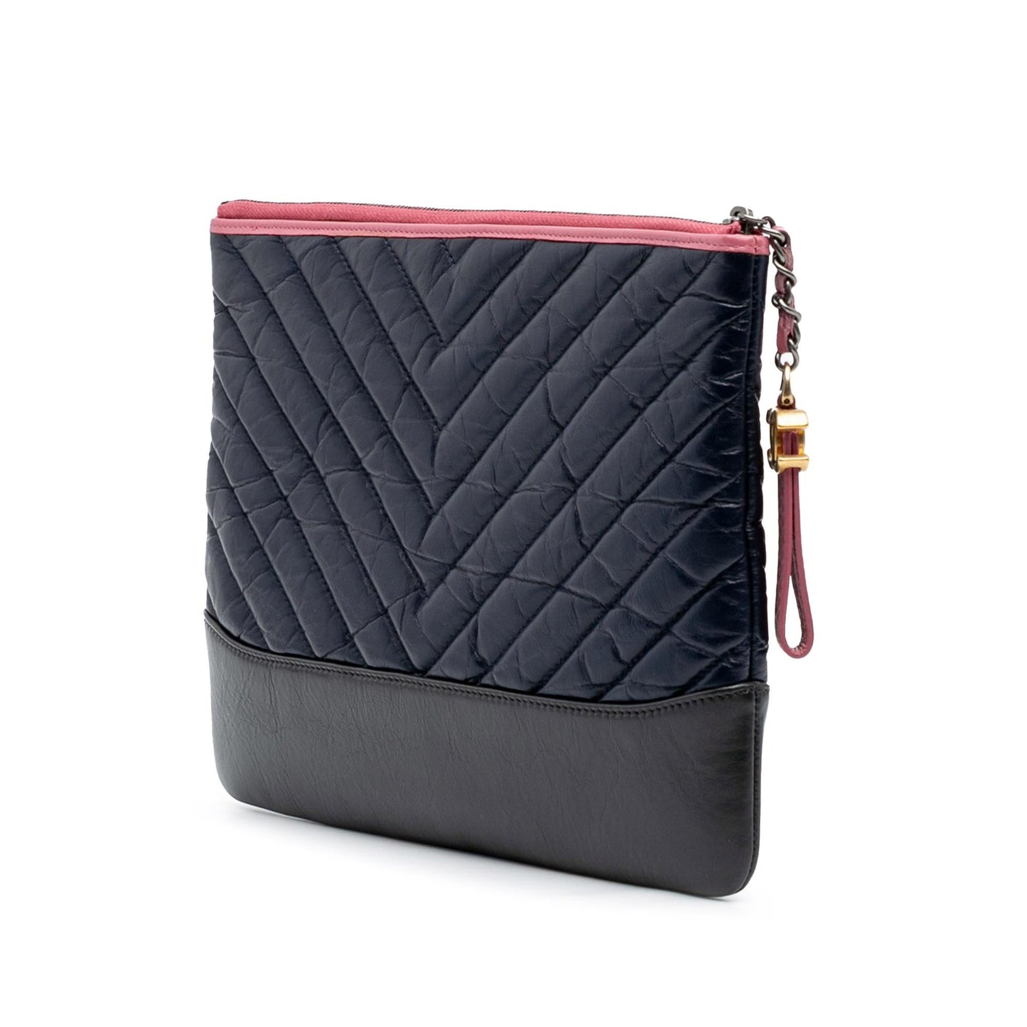 Chanel Chevron Aged Calfskin Gabrielle Cosmetic Clutch Bag Clutch 1