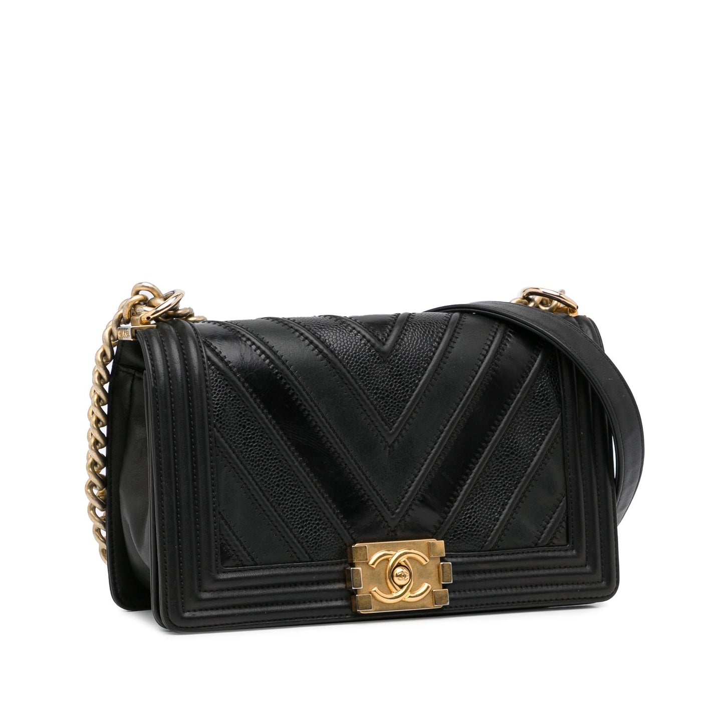 Chanel Chevron Boy Flap SHG-o7S6GH Handbag