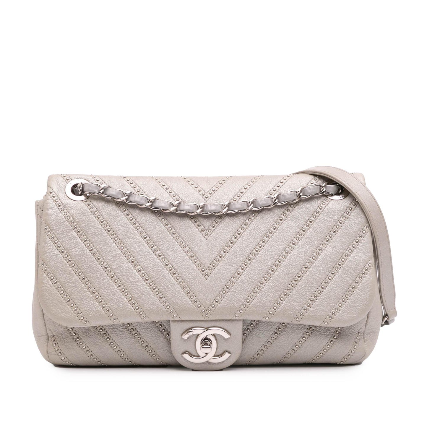 Chanel Chevron Calfskin Stud Wars Flap Handbag Flap 1