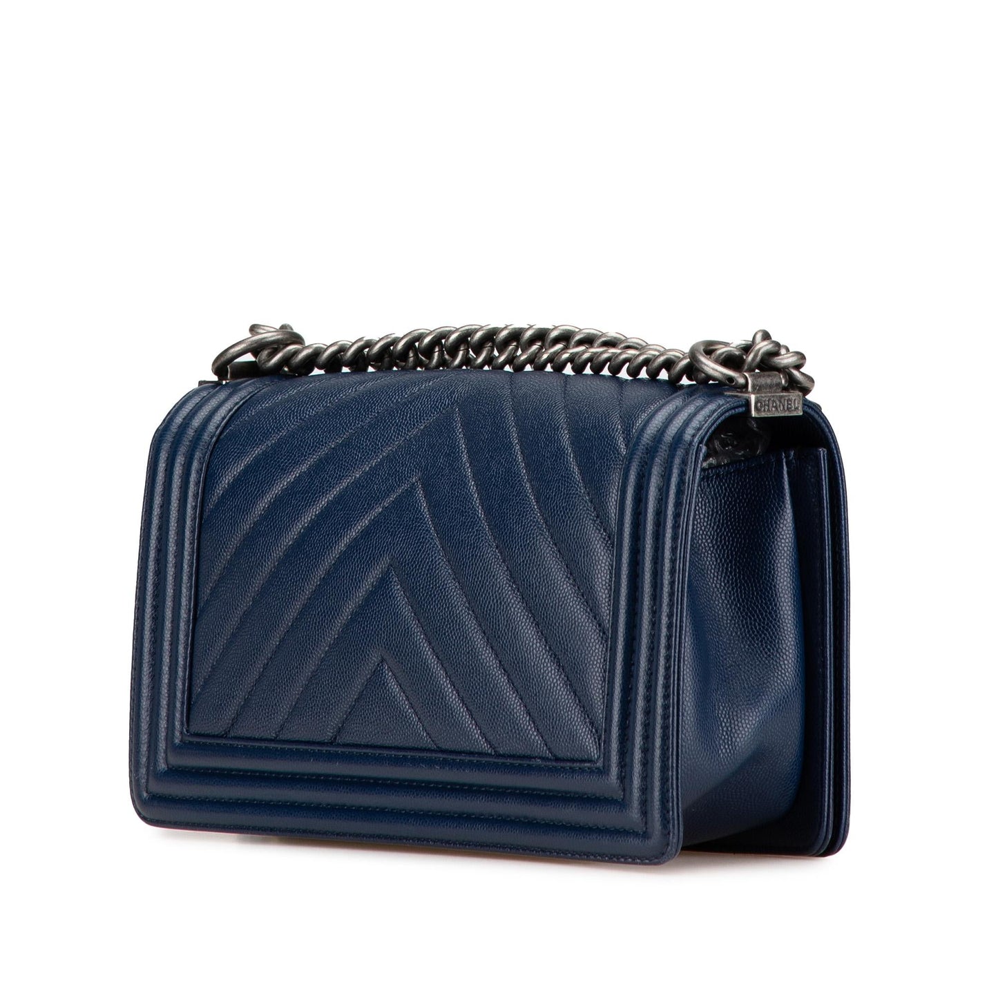 Chanel Chevron Caviar Boy Flap Handbag