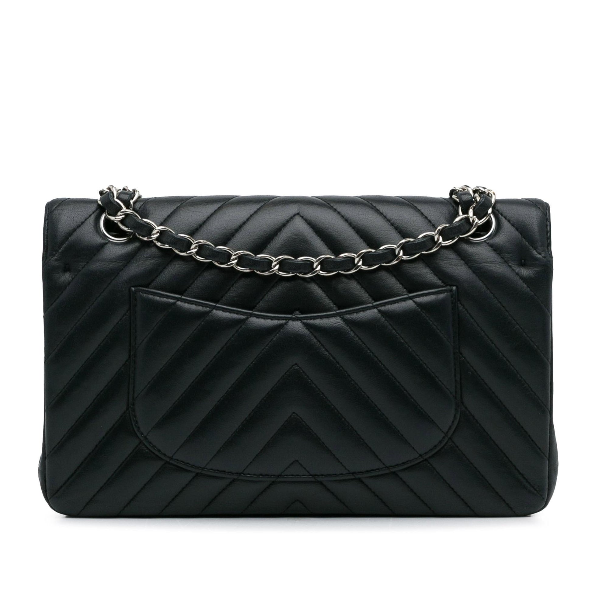 Chanel Medium Chevron Lambskin Double Flap (SHG-dzzHVL)