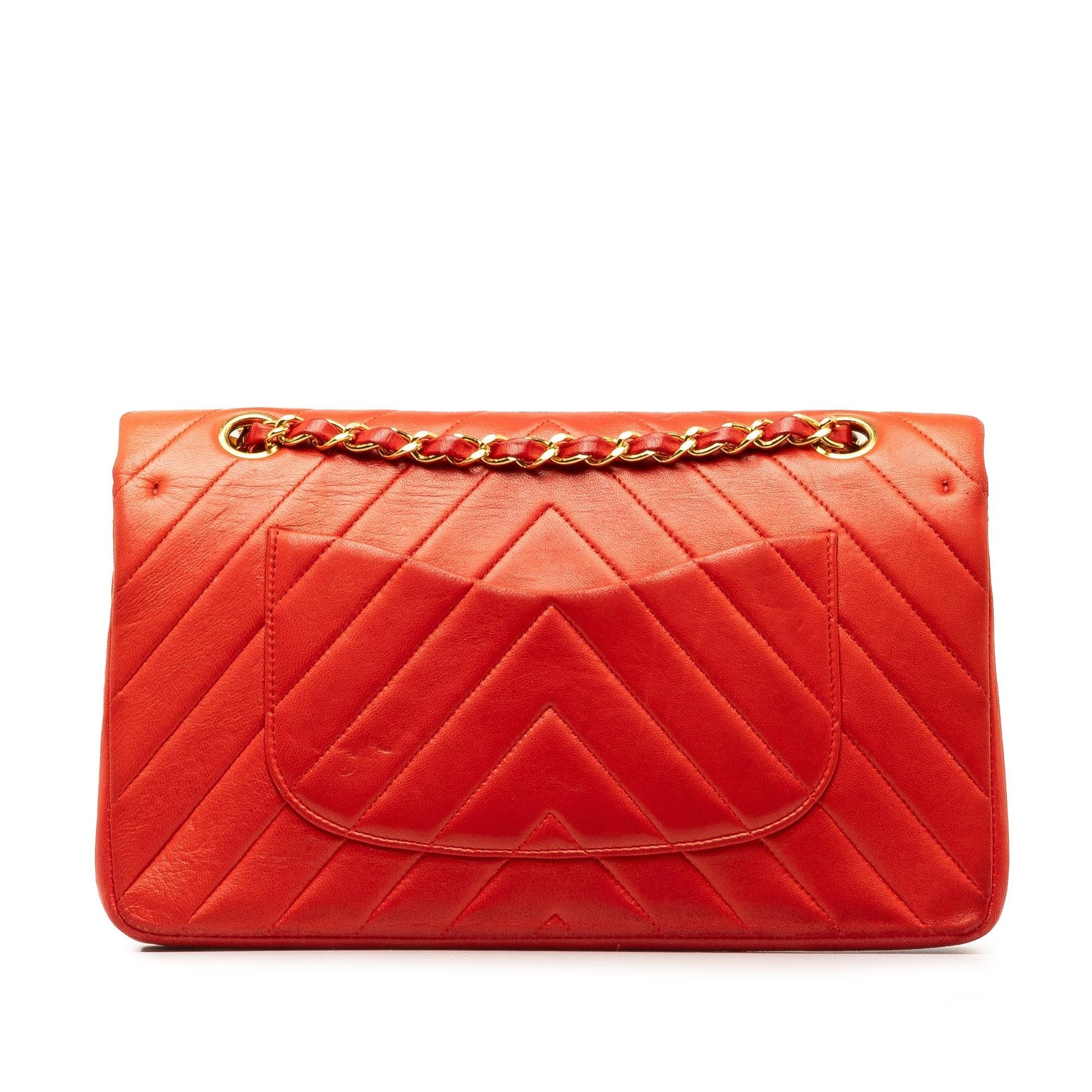 Chanel Chevron Lambskin Double Flap SHG-8d3ILA Handbag