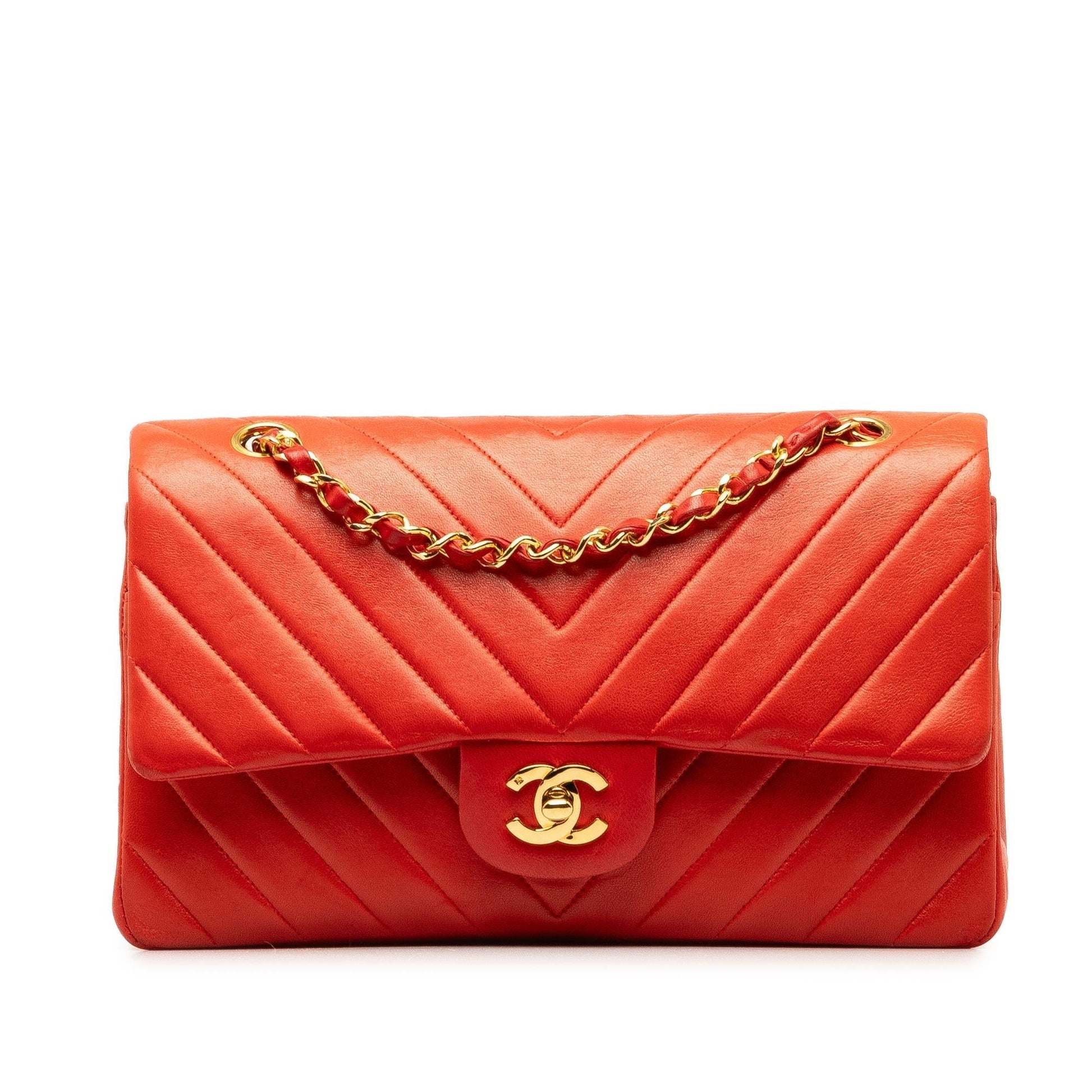 Chanel Medium Chevron Lambskin Double Flap (Shg-8D3Ila) Bag