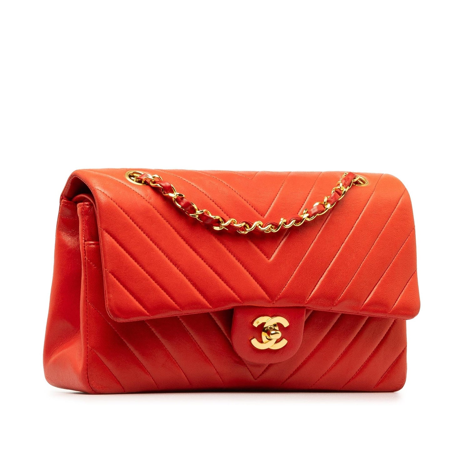 Chanel Chevron Lambskin Double Flap SHG-8d3ILA Handbag