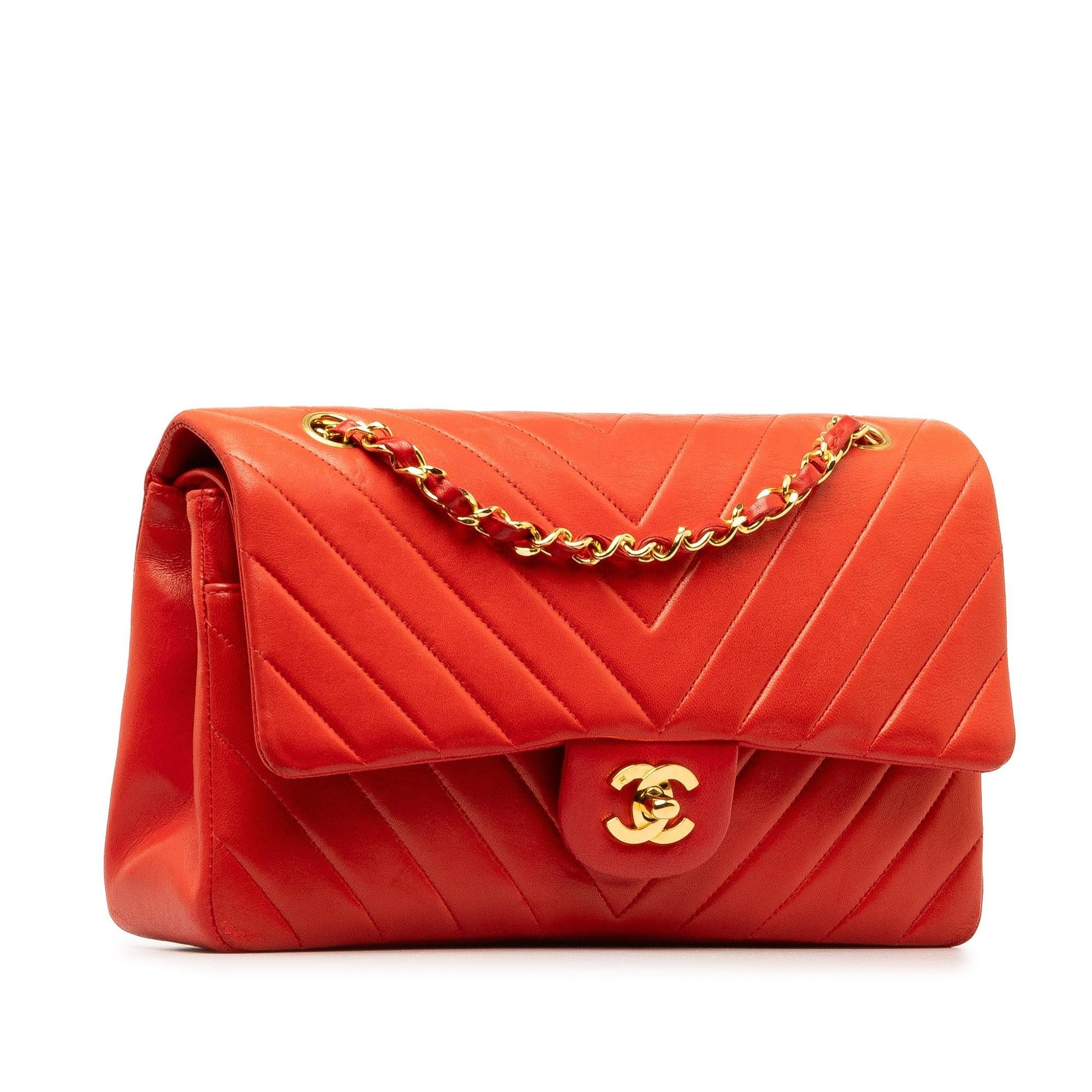 Chanel Chevron Lambskin Double Flap SHG-8d3ILA Handbag