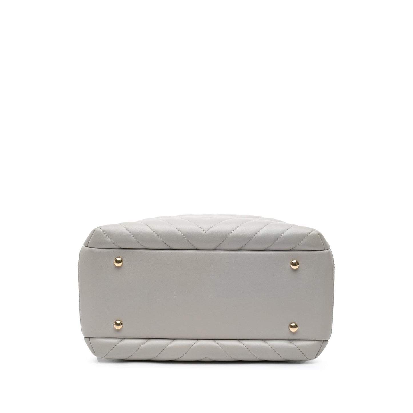 Chanel Chevron Lambskin Trendy CC Bowling Handbag