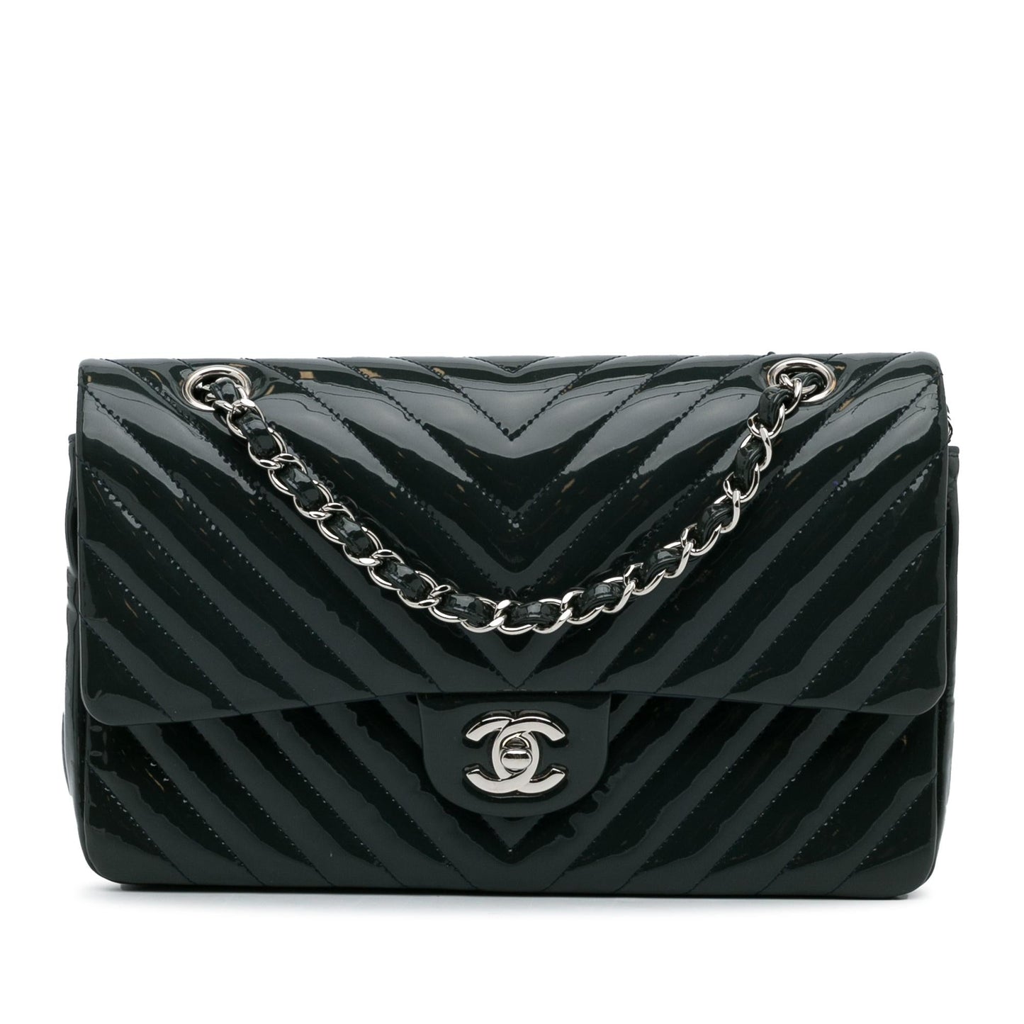 Chanel Chevron Patent Double Flap SHG-k9yOKd Handbag
