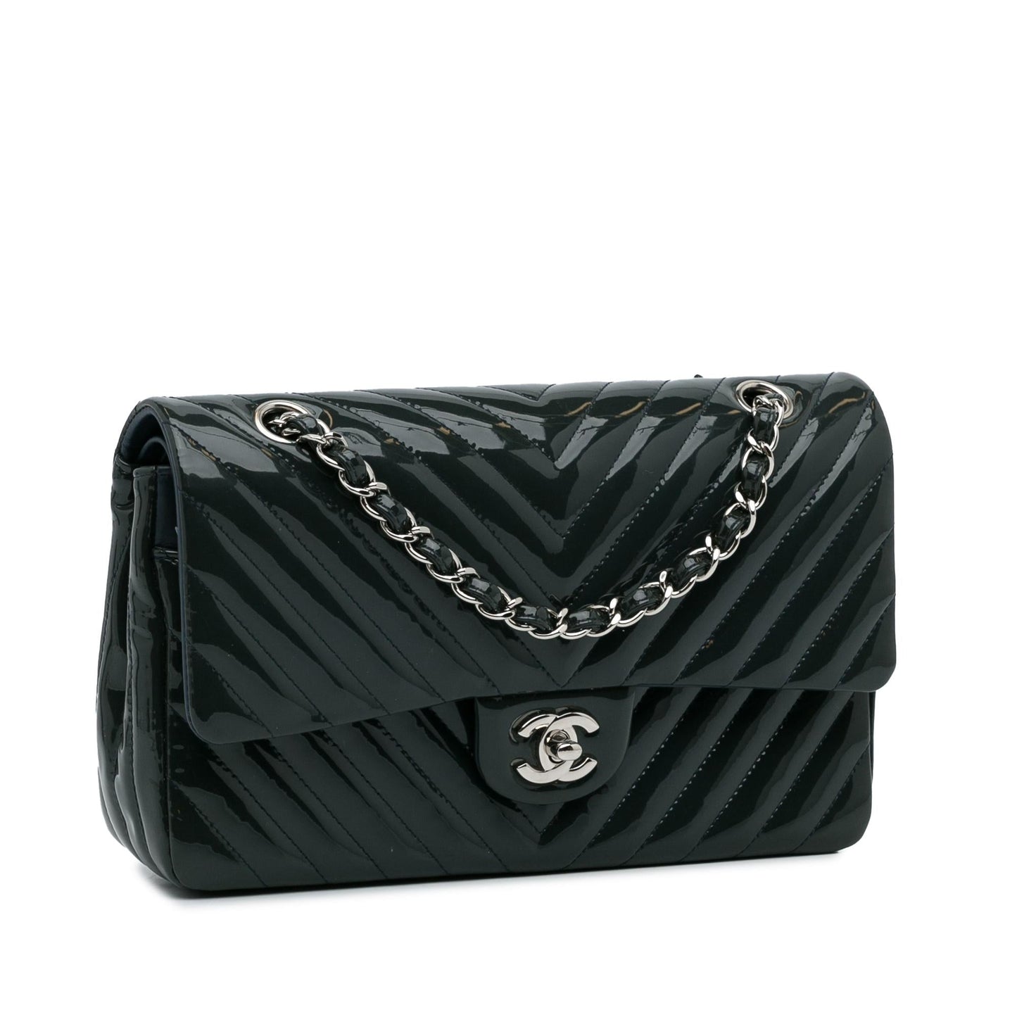 Chanel Chevron Patent Double Flap SHG-k9yOKd Handbag