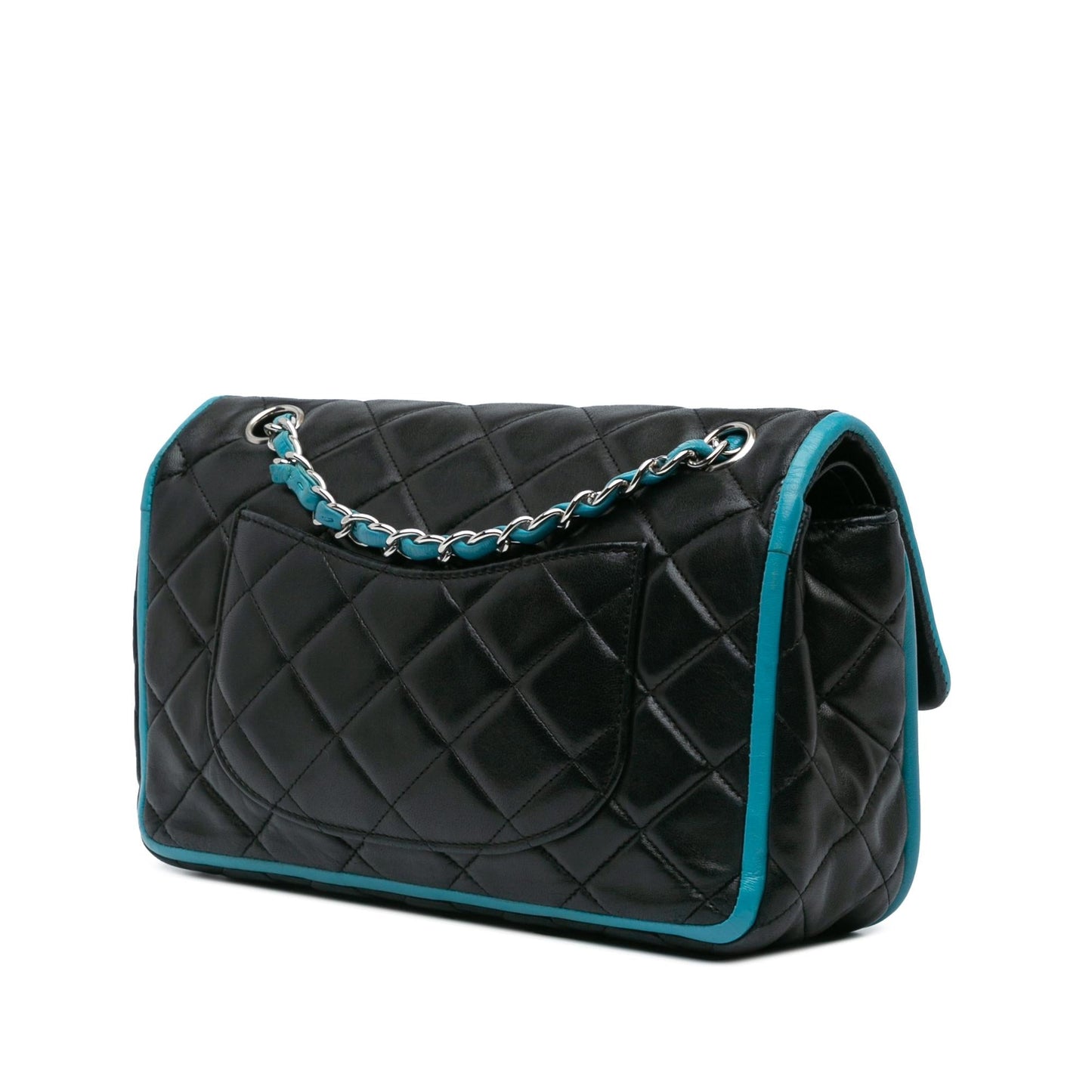 Chanel Classic Bicolor Lambskin Double Flap Handbag