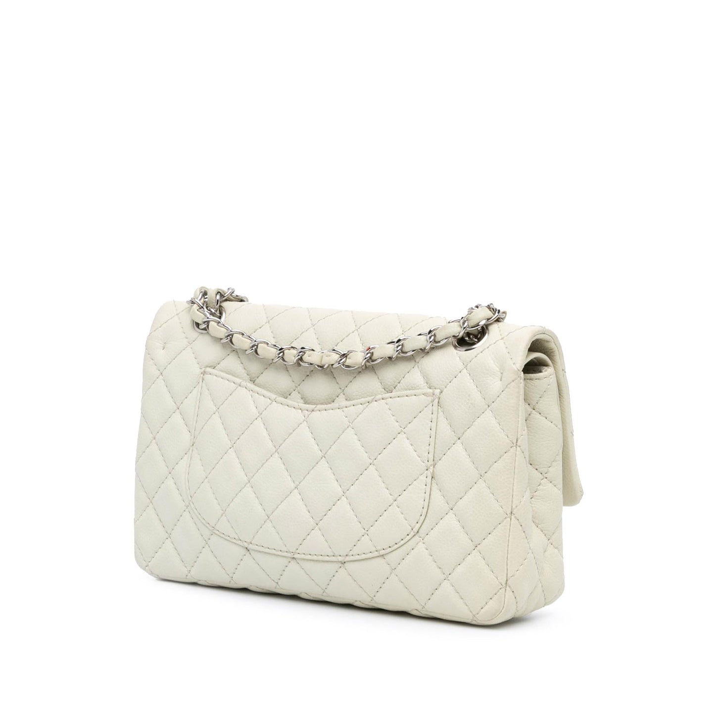 Chanel Classic Caviar Double Flap Handbag Shg Chqopt