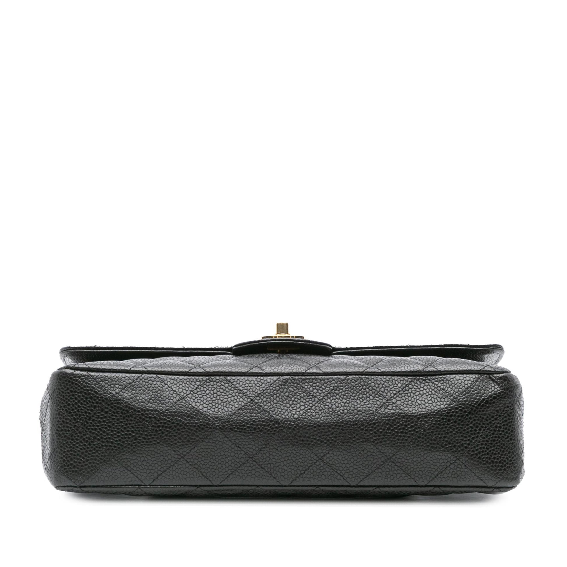 Chanel Classic Caviar Double Flap Handbag Flap 4
