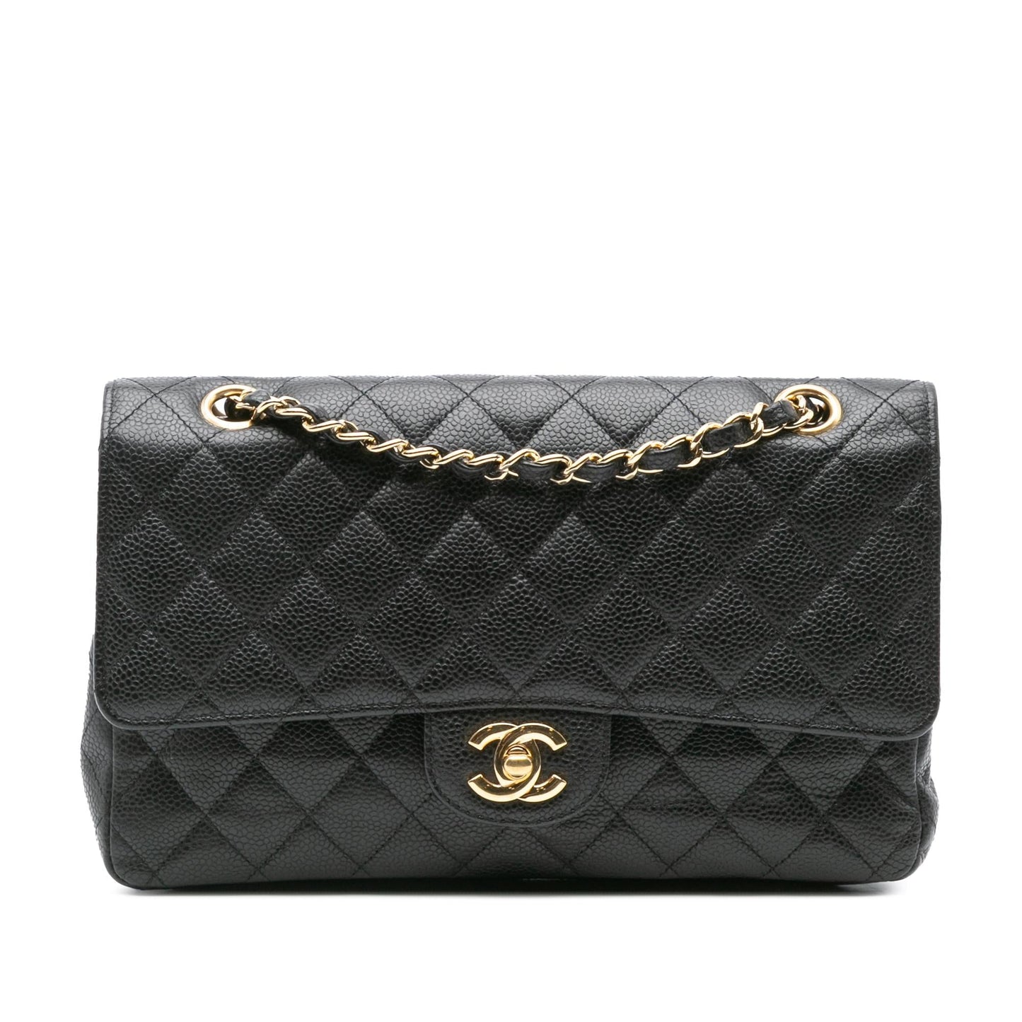 Chanel Classic Caviar Double Flap Handbag Flap 4