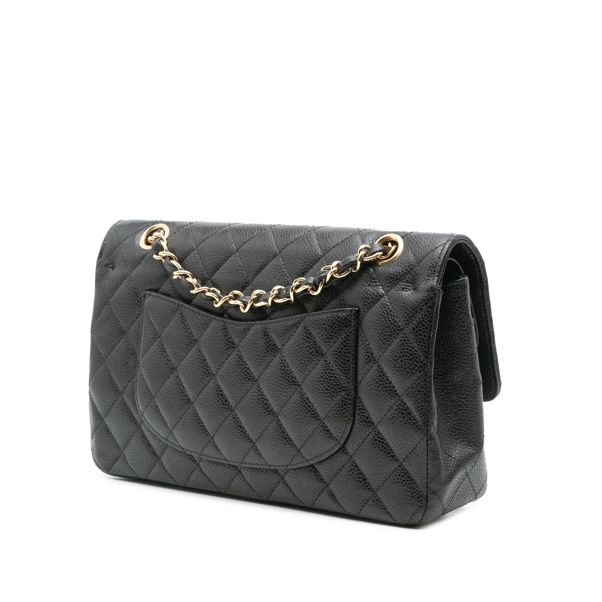 Chanel Classic Caviar Double Flap Handbag Flap 4
