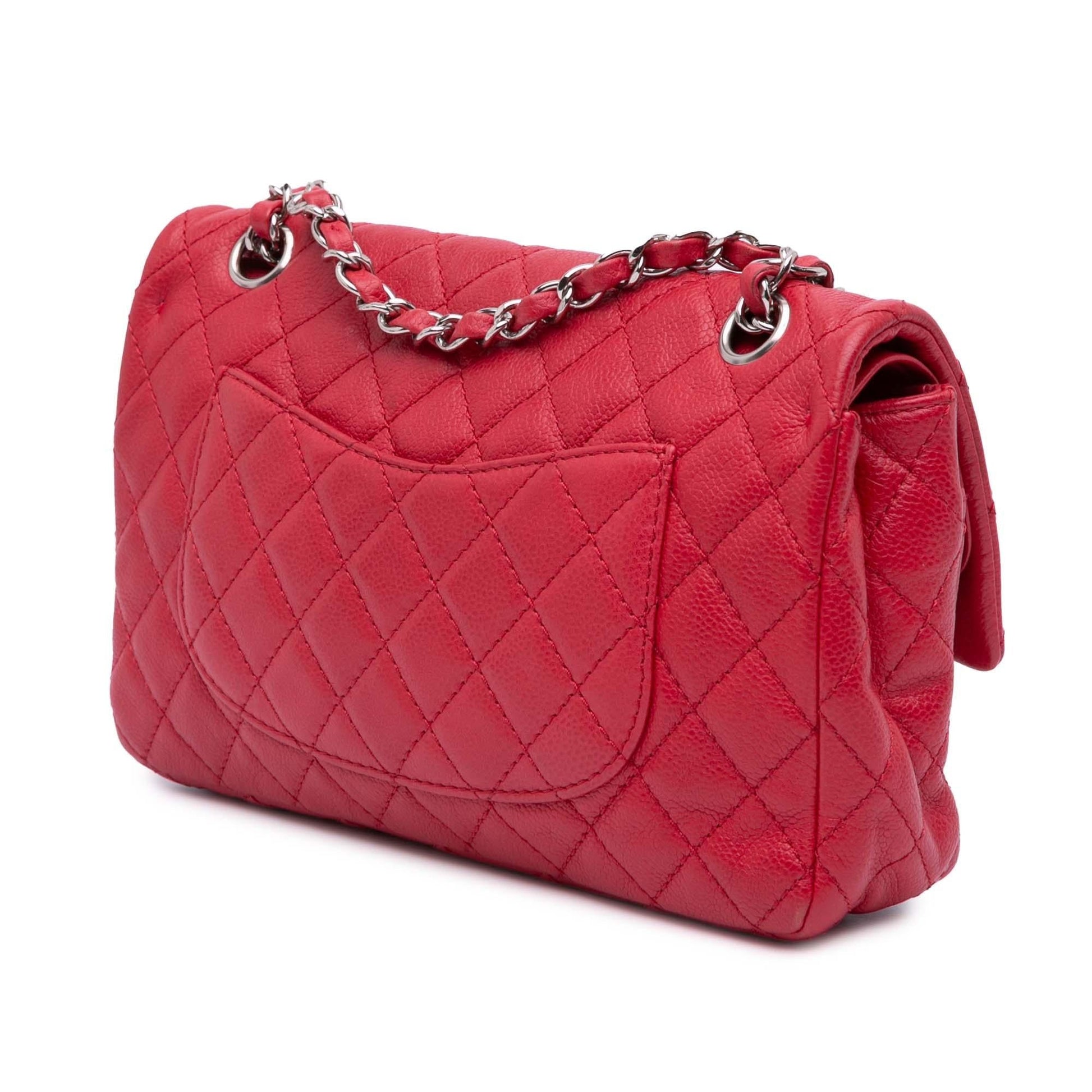 Chanel Classic Caviar Double Flap Handbag Flap 6