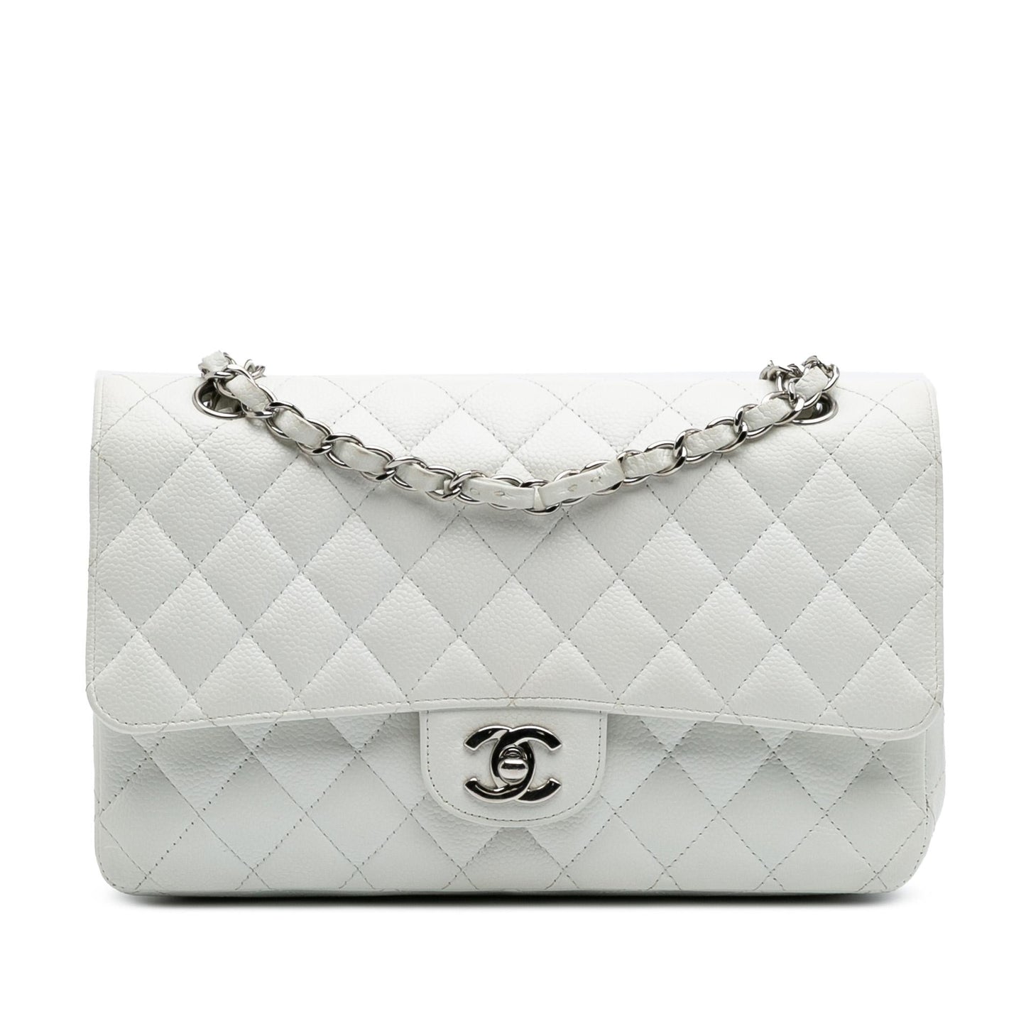 Chanel Classic Caviar Double Flap Handbag Flap 9