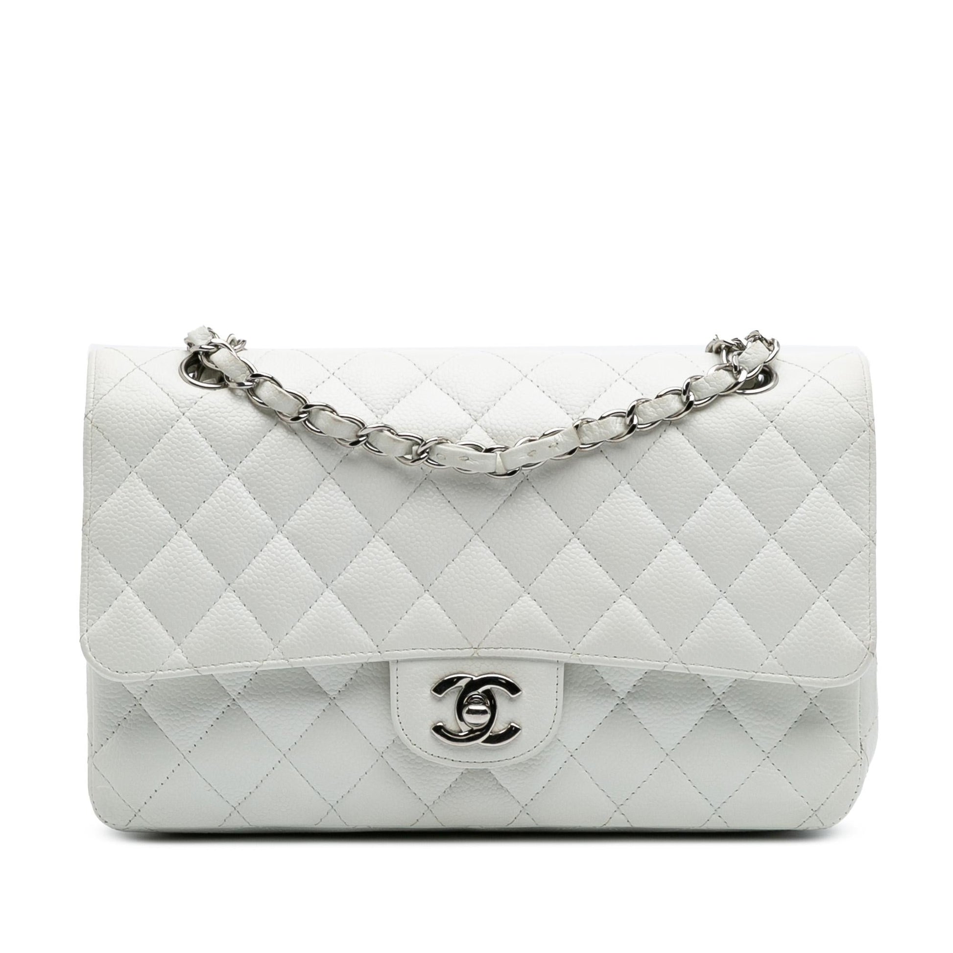 Chanel Classic Caviar Double Flap Handbag Flap 9