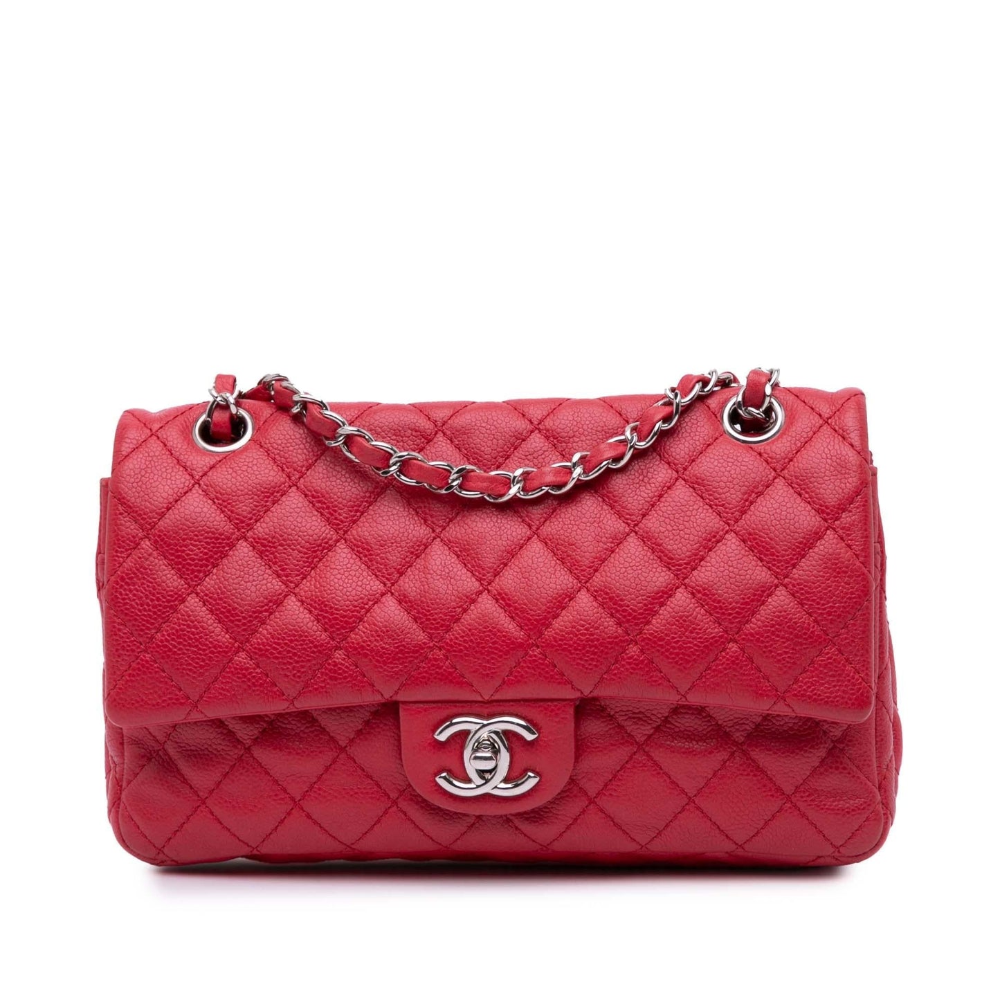 Chanel Classic Caviar Double Flap Handbag Flap 8